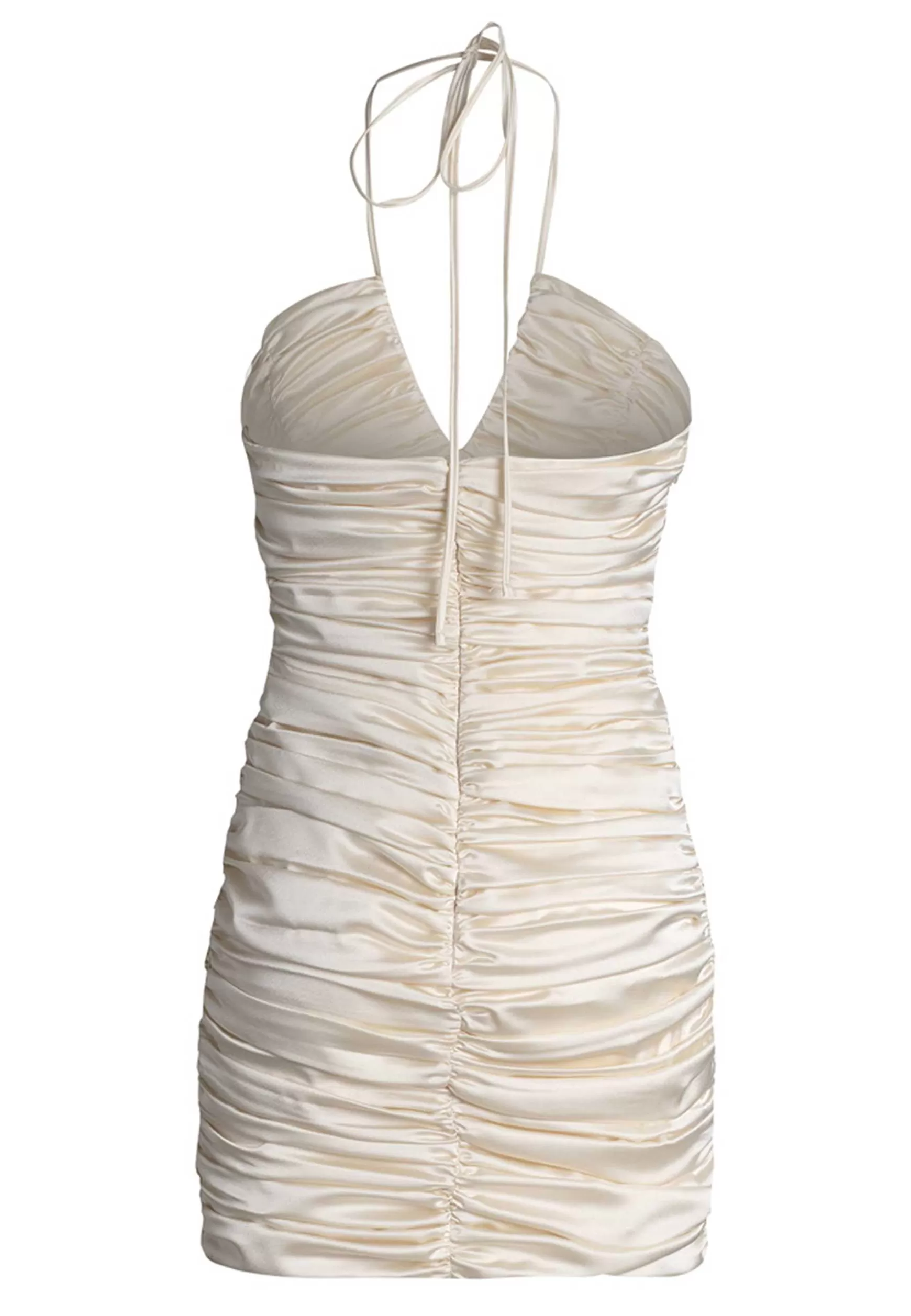 Abito Donna Corto In Tessuto Bianco Con Drappeggio Centrale*Nineminutes Flash Sale