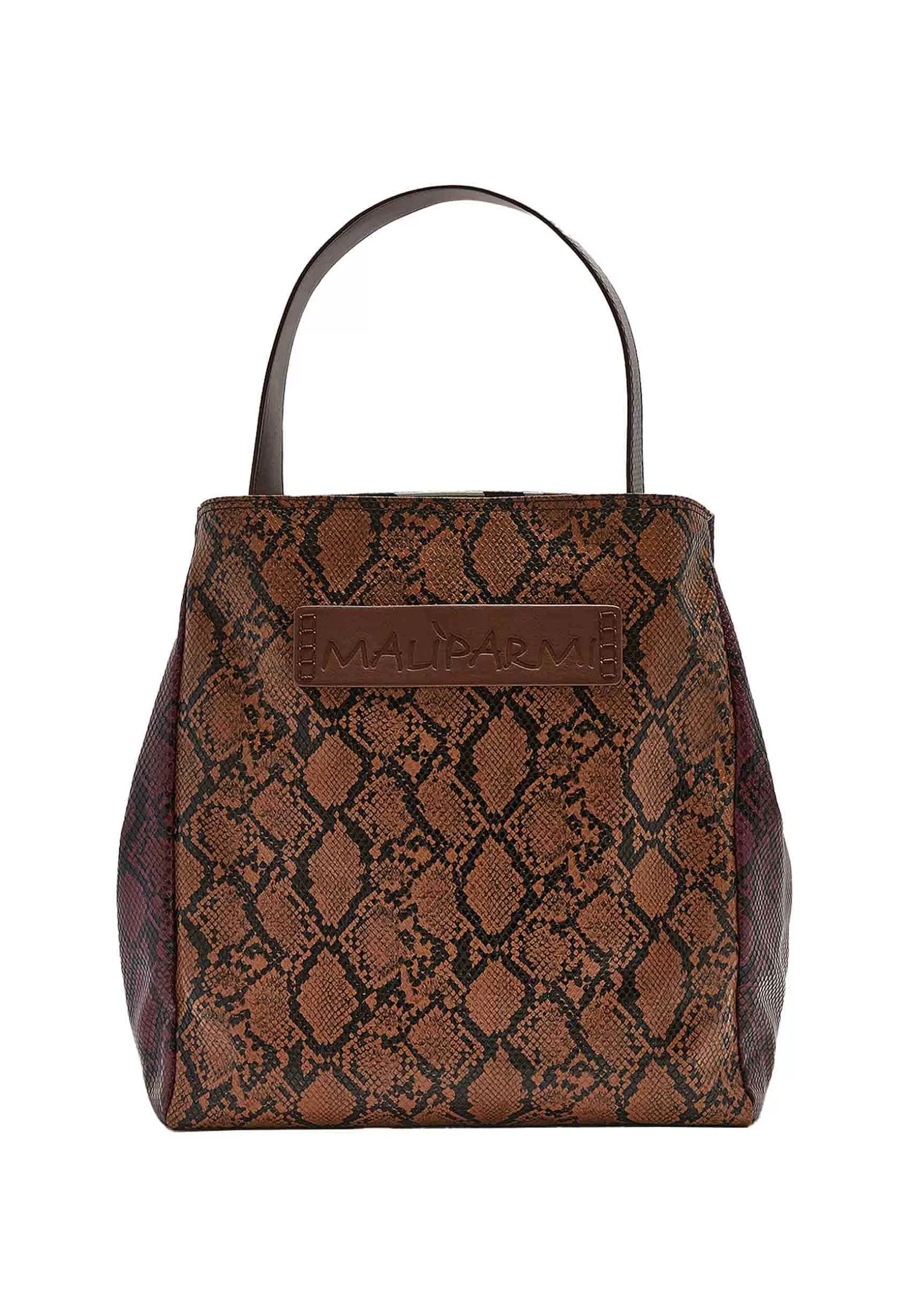 Borsa Donna A Spalla Animalier In Stampa Reptil Bordeaux*Maliparmi Shop