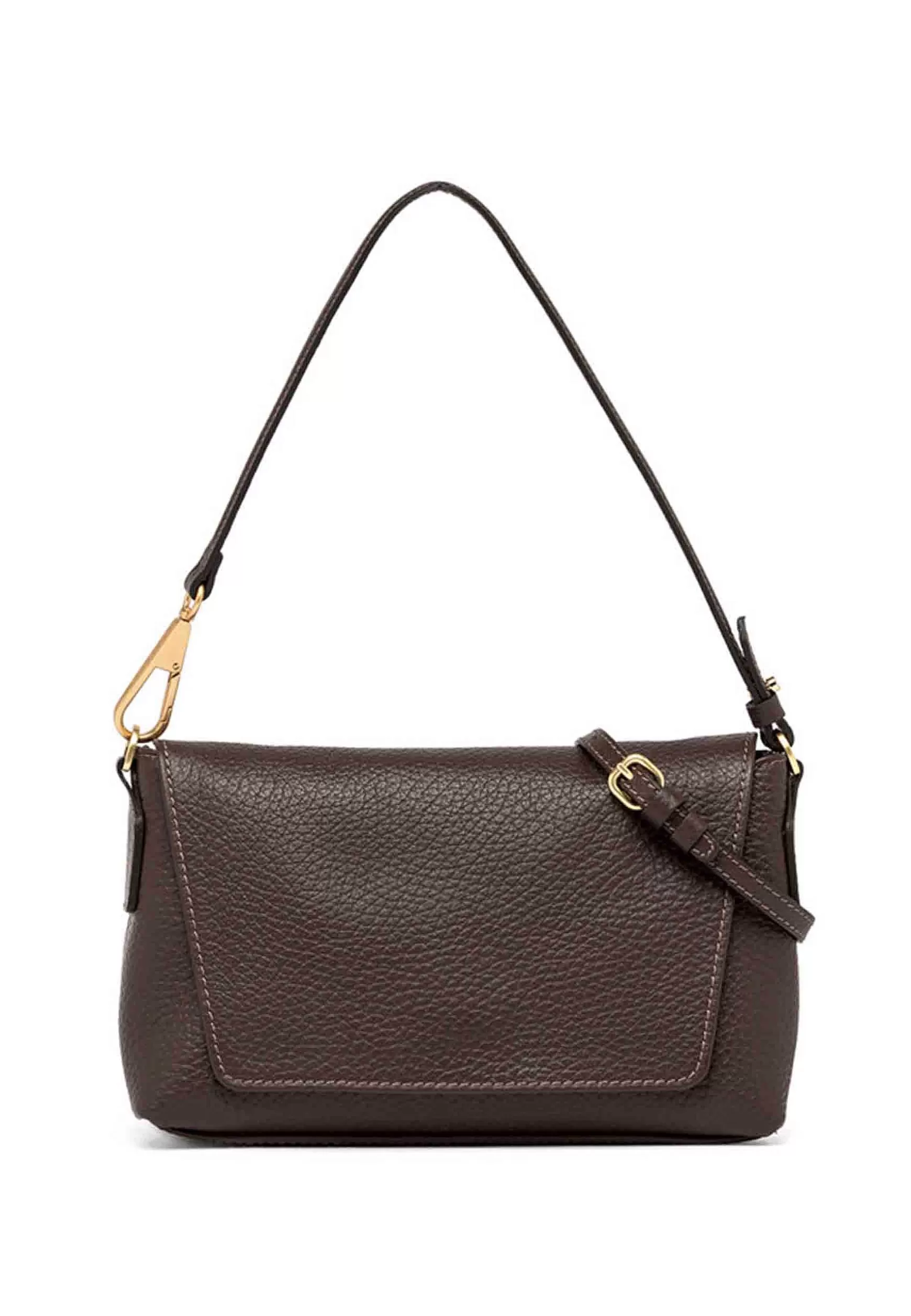 Borsa Donna A Spalla Brooke In Pelle Castoro Con Gancio Laterale Oro*Gianni Chiarini Flash Sale