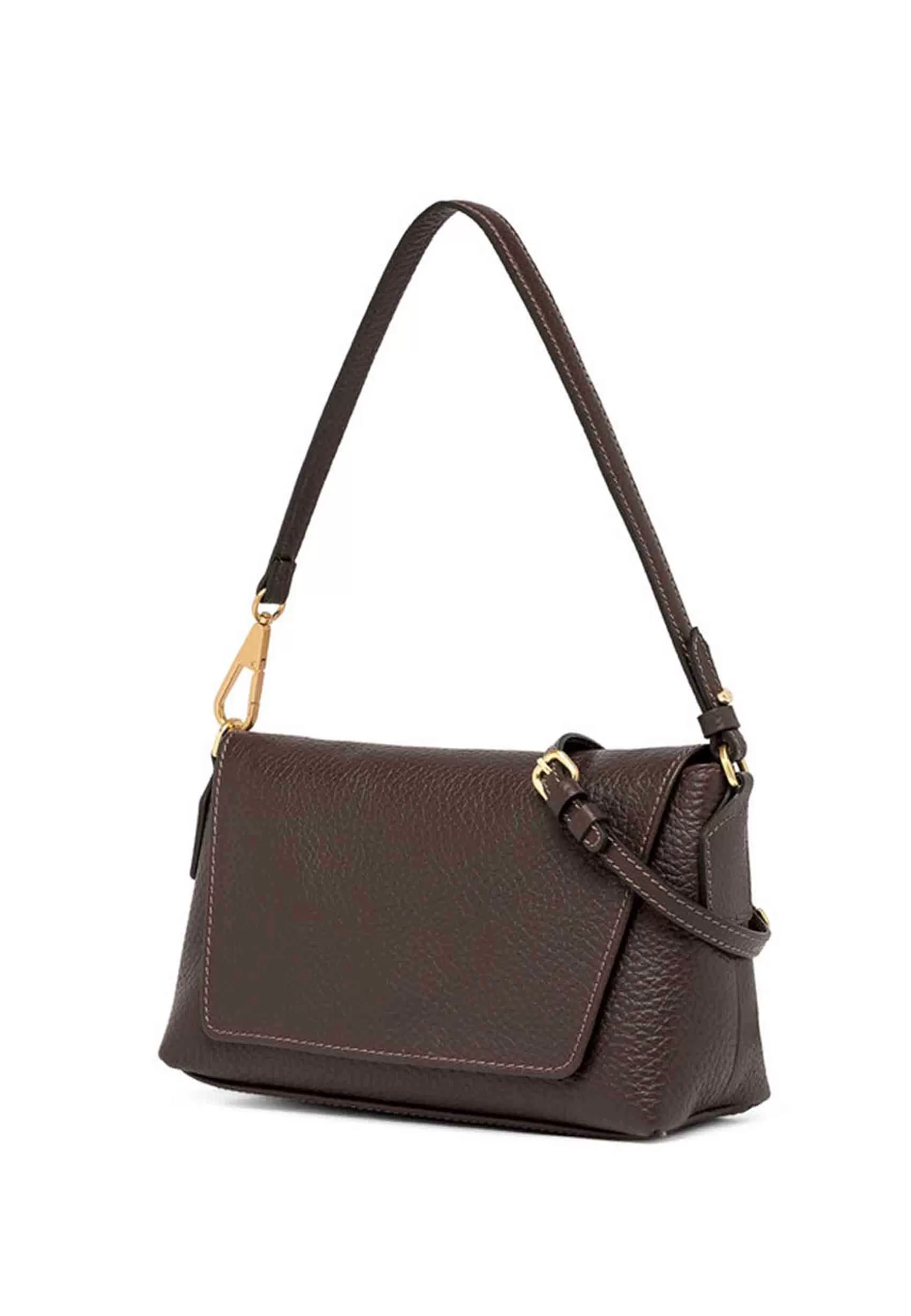 Borsa Donna A Spalla Brooke In Pelle Castoro Con Gancio Laterale Oro*Gianni Chiarini Flash Sale