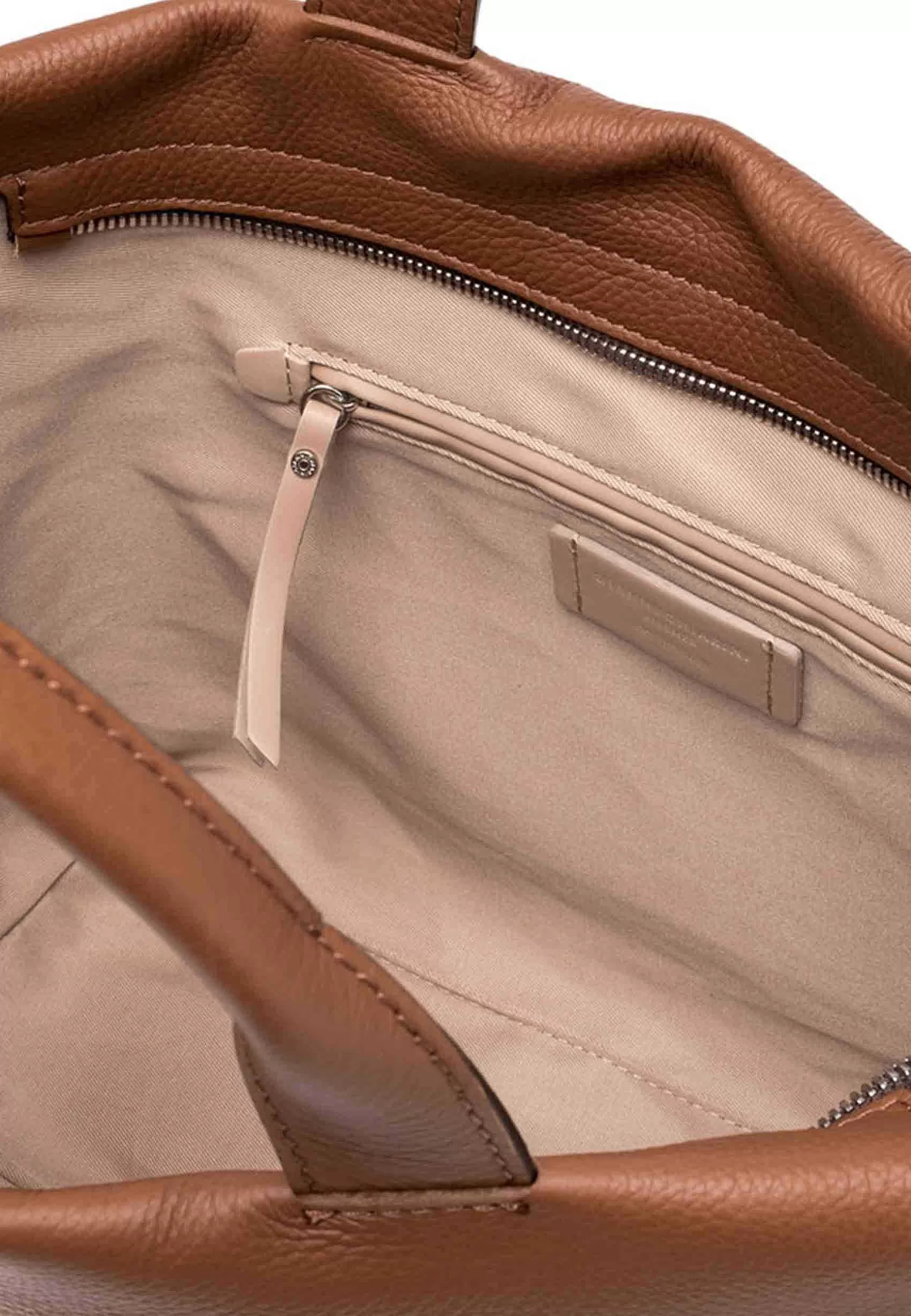 Borsa Donna A Spalla Duna In Pelle Cuoio Con Tracolla In Tessuto Removibile*Gianni Chiarini Flash Sale