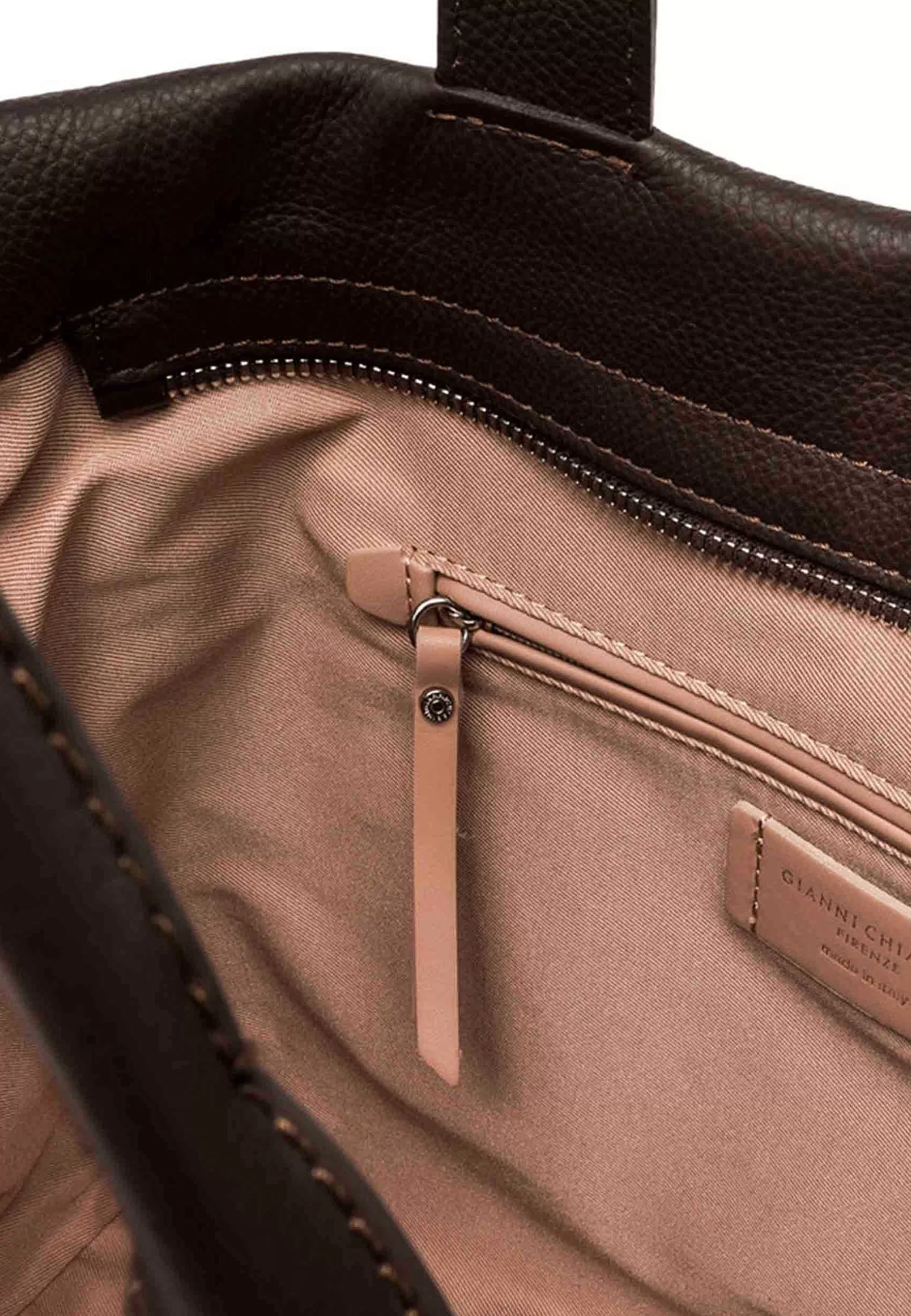 Borsa Donna A Spalla Duna In Pelle Testa Di Moro Con Tracolla In Tessuto Removibile*Gianni Chiarini Fashion