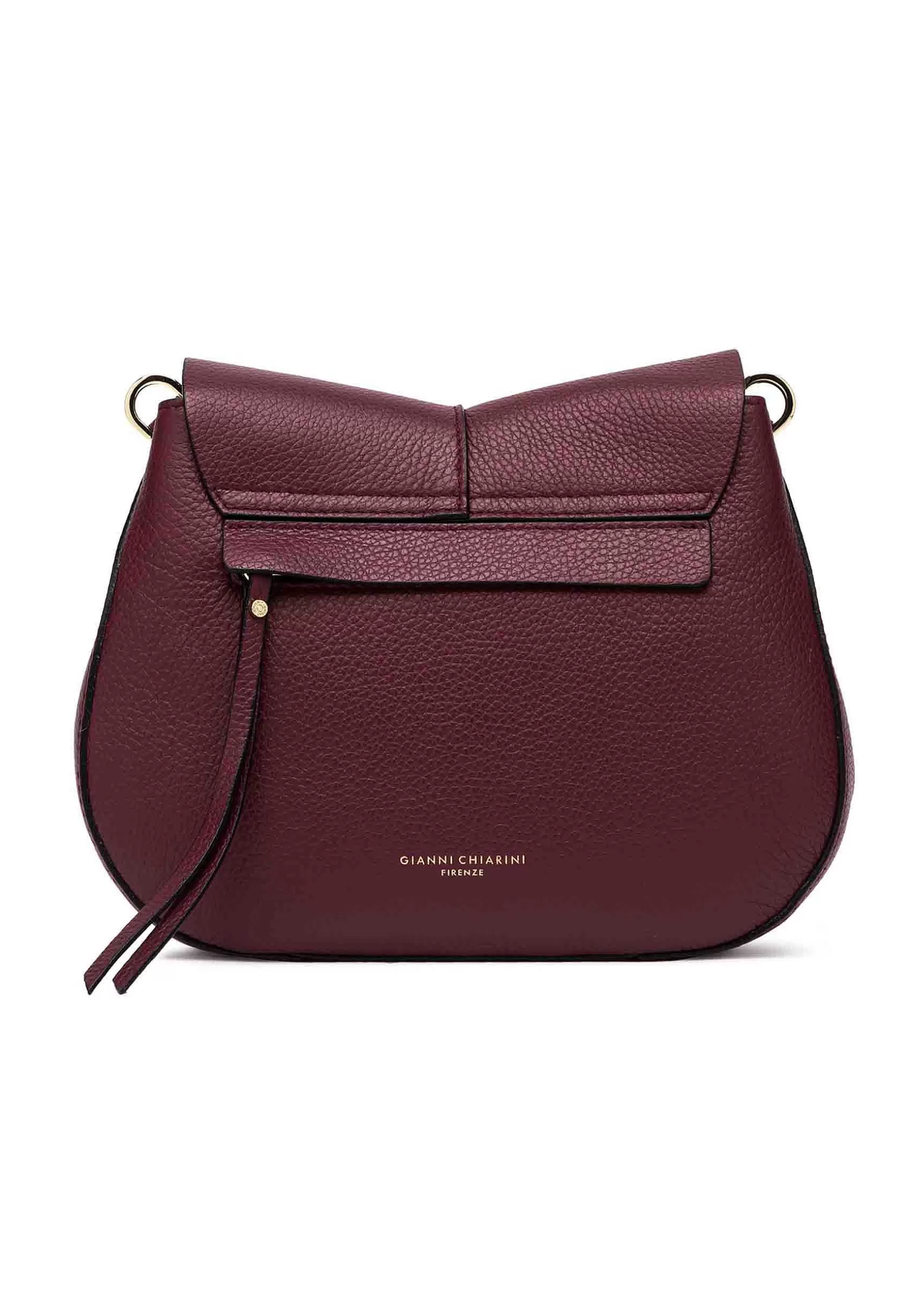 Borsa Donna A Spalla Helena Round In Pelle Rossa Con Doppia Tracolla*Gianni Chiarini Best Sale