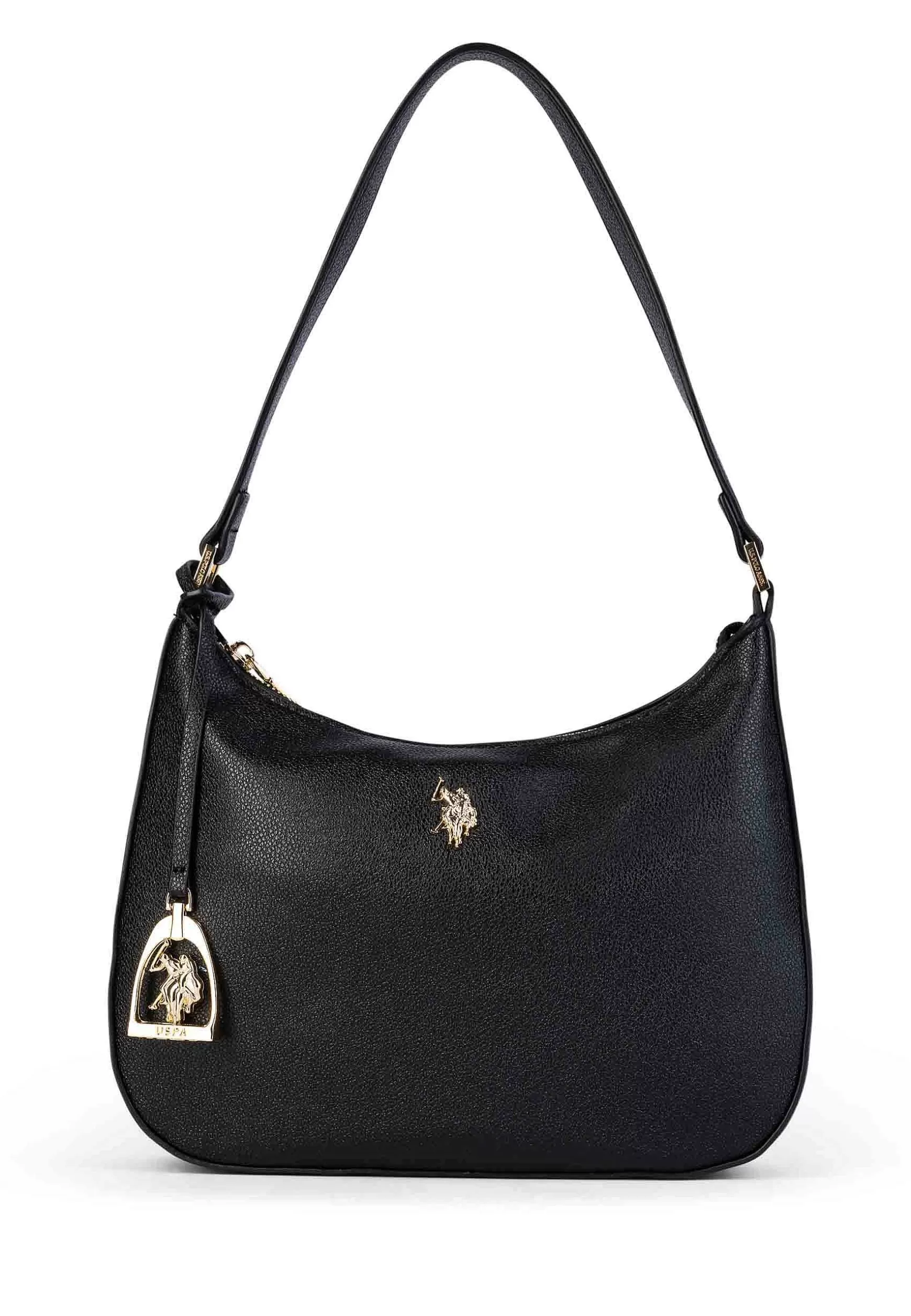 Borsa Donna A Spalla In Eco Pelle Nera Jones Small Hobo*U.S. Polo Assn Flash Sale