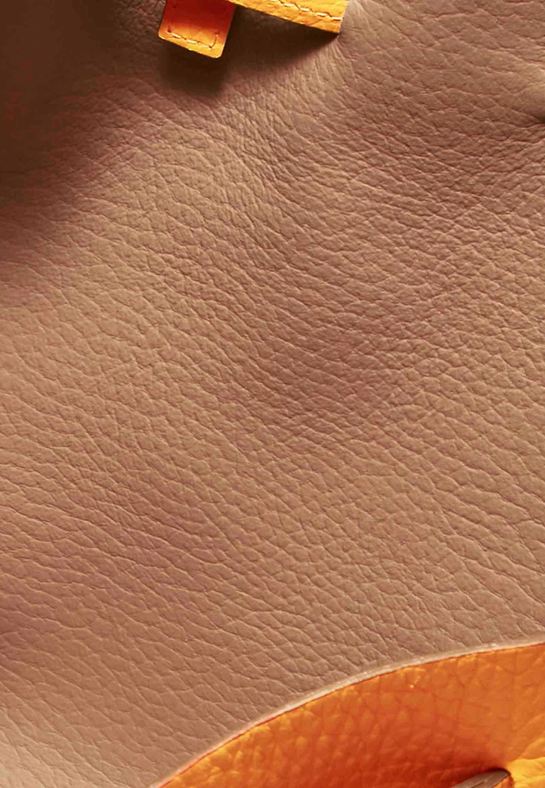 Borsa Donna A Spalla Joy In Pelle Arancione E Naturale Con Doppi Manici E Chiusura Coulisse*Gianni Chiarini New