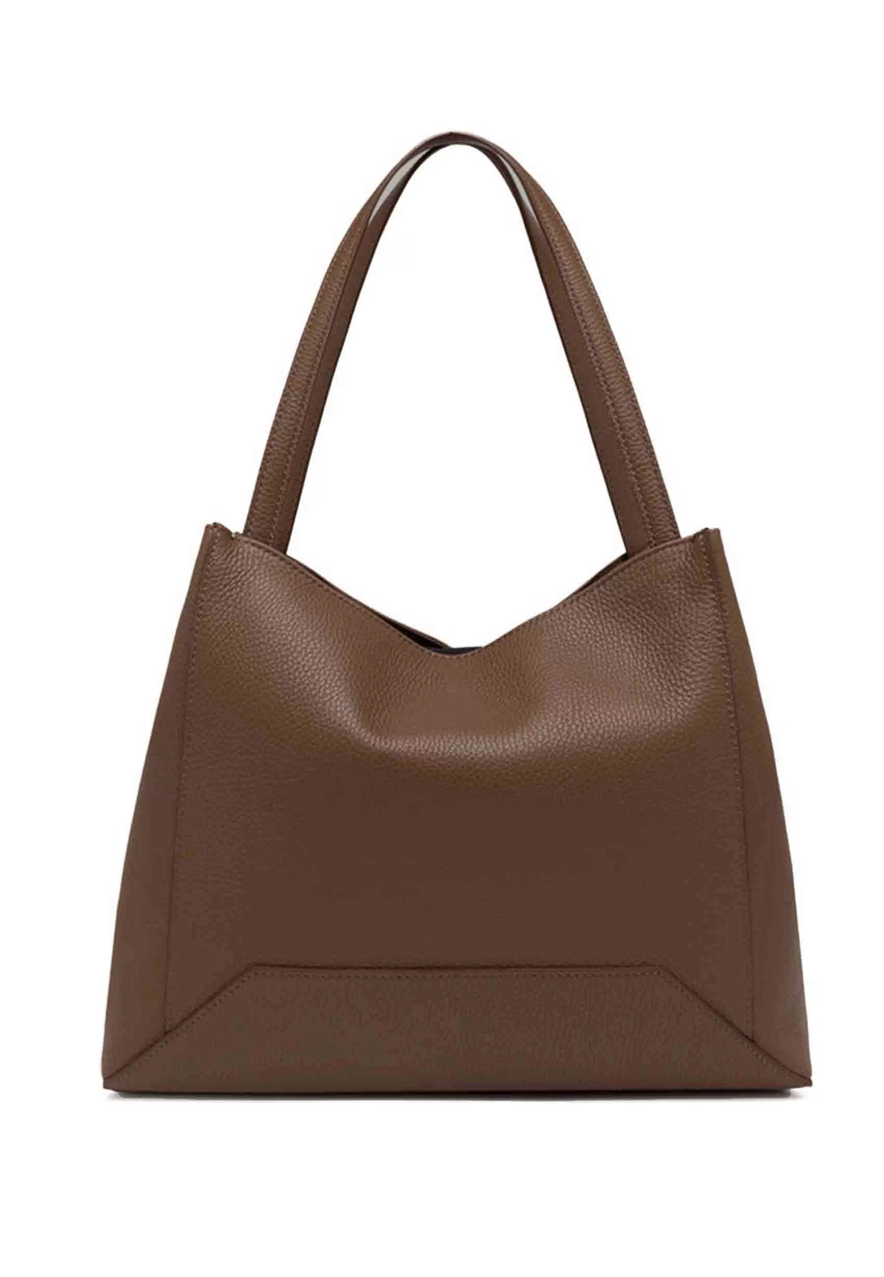 Borsa Donna A Spalla Ludovica In Pelle Marrone Con Doppi Manici*Gianni Chiarini Best Sale