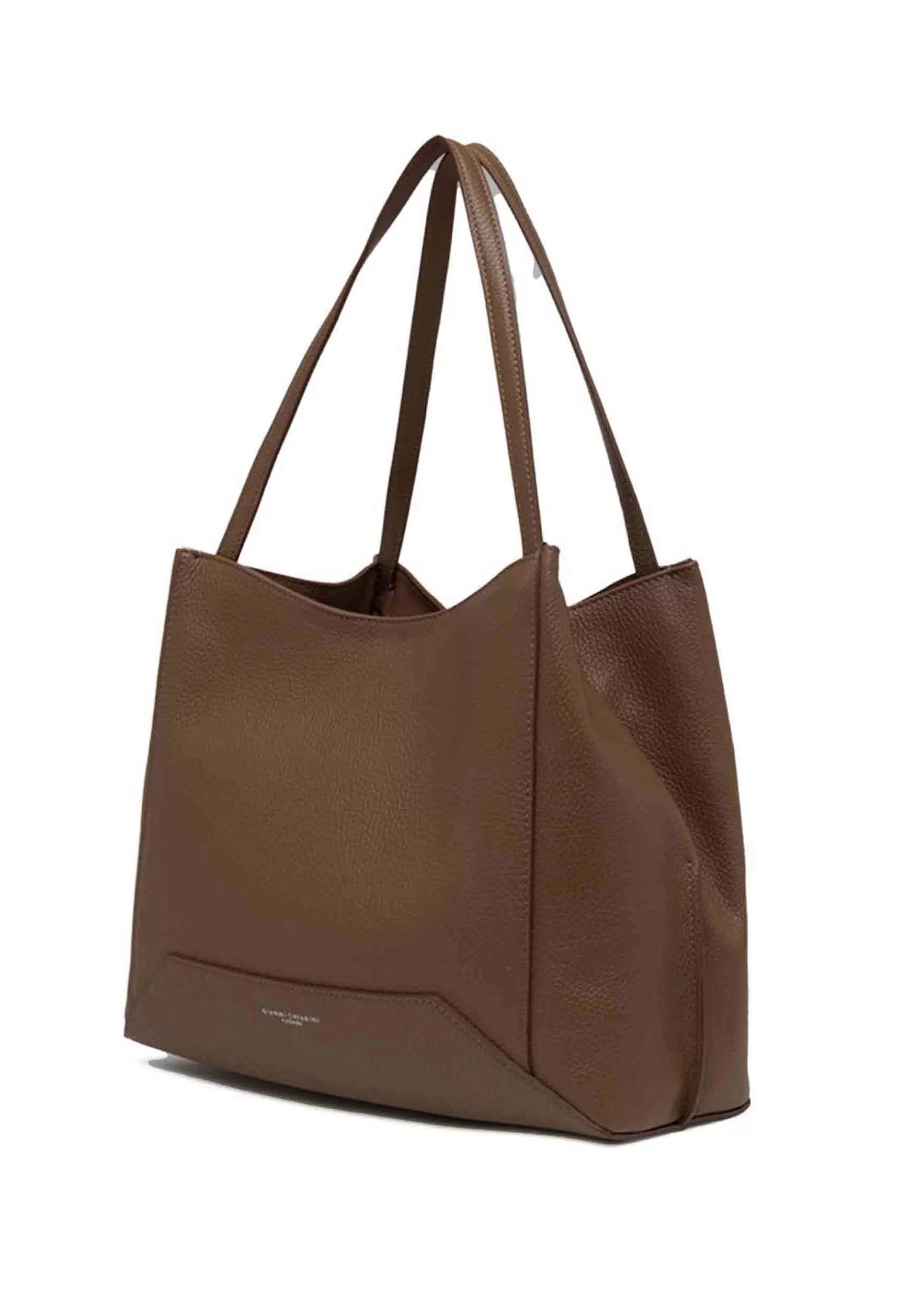 Borsa Donna A Spalla Ludovica In Pelle Marrone Con Doppi Manici*Gianni Chiarini Best Sale