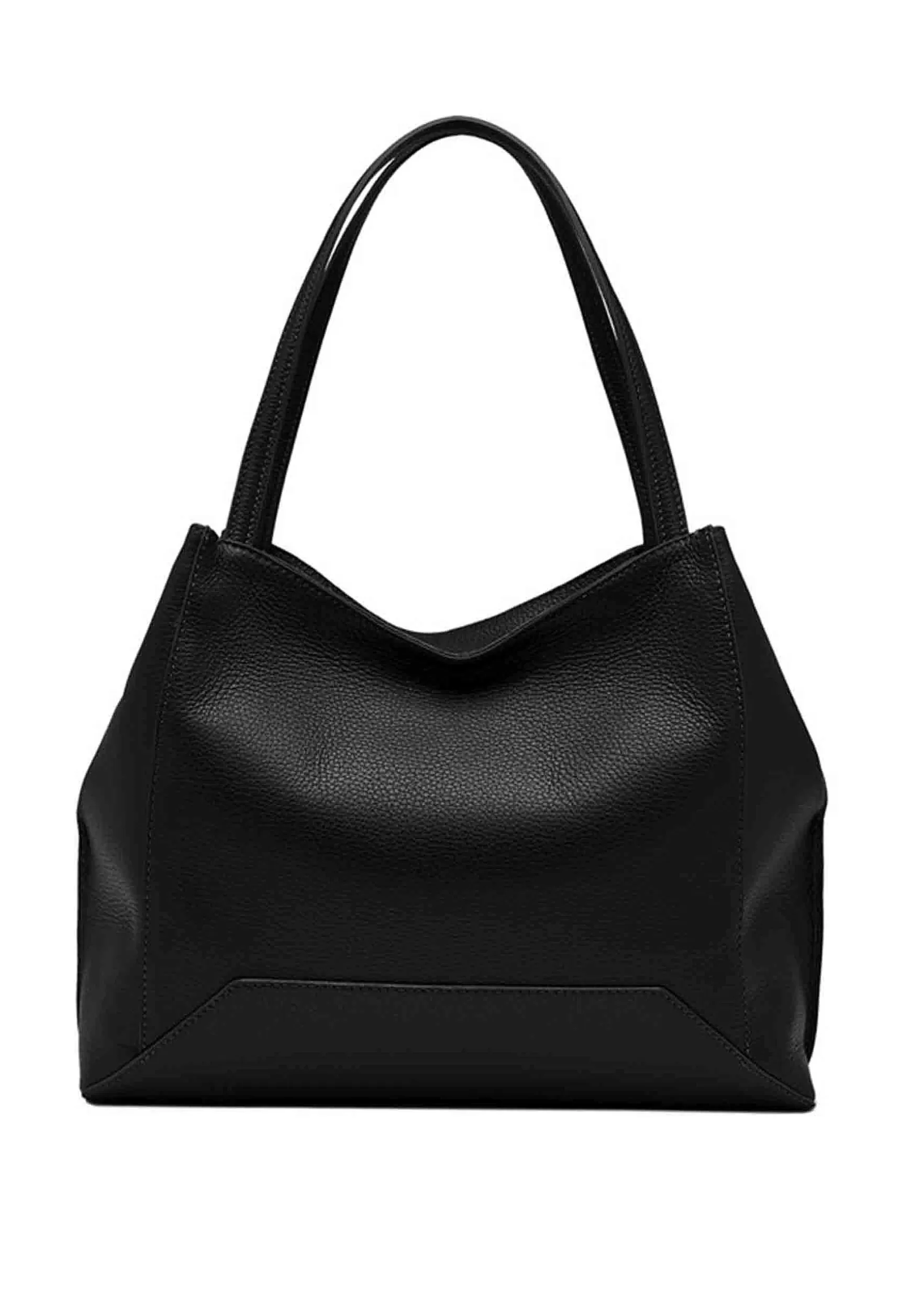 Borsa Donna A Spalla Ludovica In Pelle Nera Con Doppi Manici*Gianni Chiarini Store