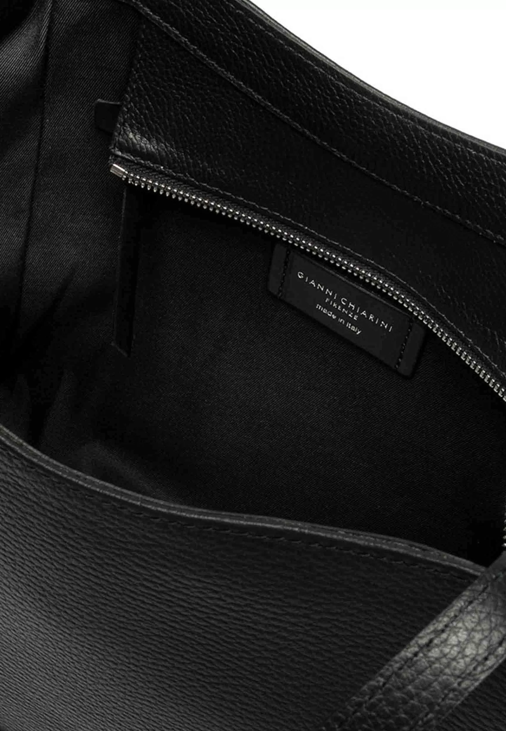 Borsa Donna A Spalla Ludovica In Pelle Nera Con Doppi Manici*Gianni Chiarini Store