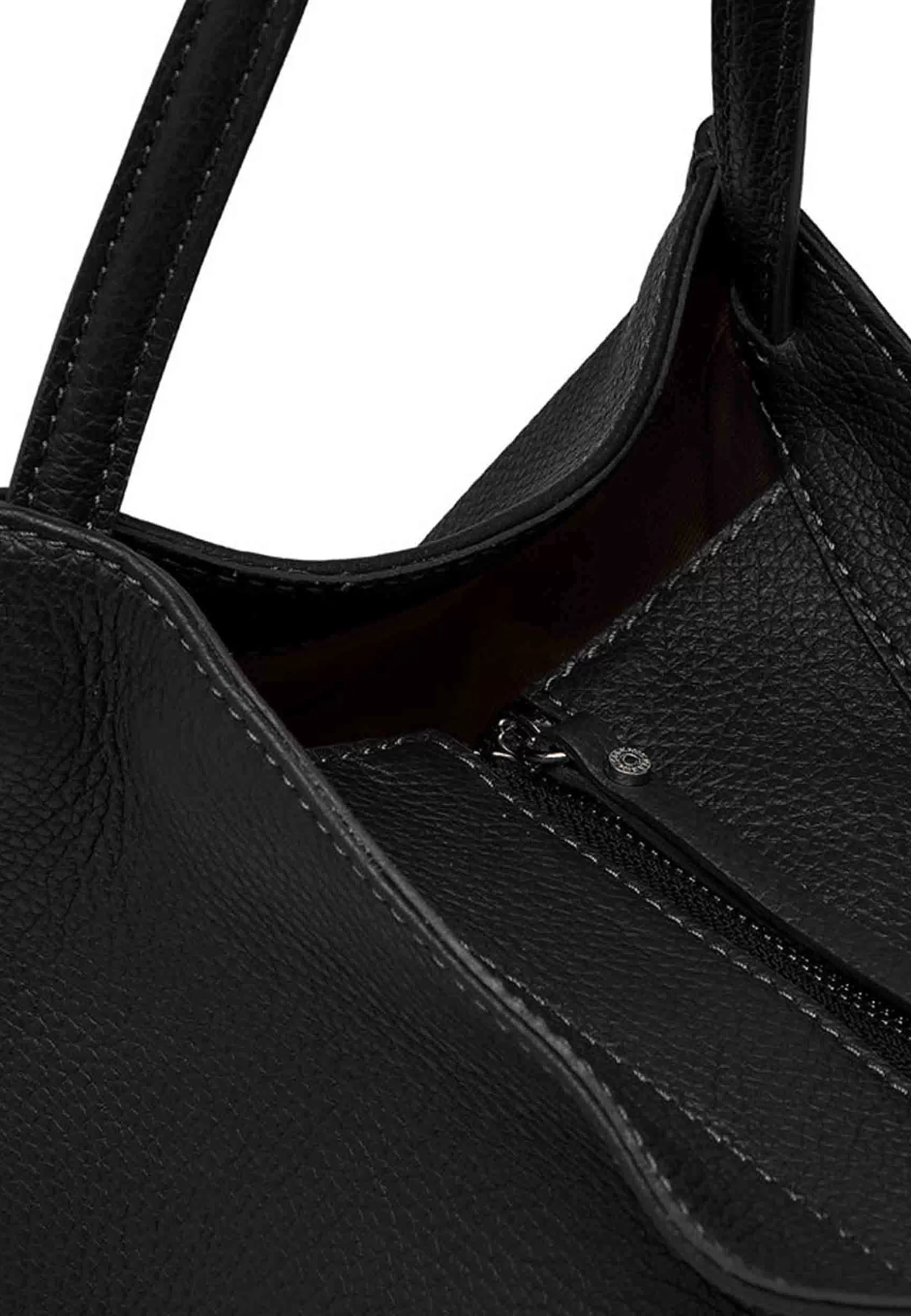 Borsa Donna A Spalla Ludovica In Pelle Nera Con Doppi Manici*Gianni Chiarini Store