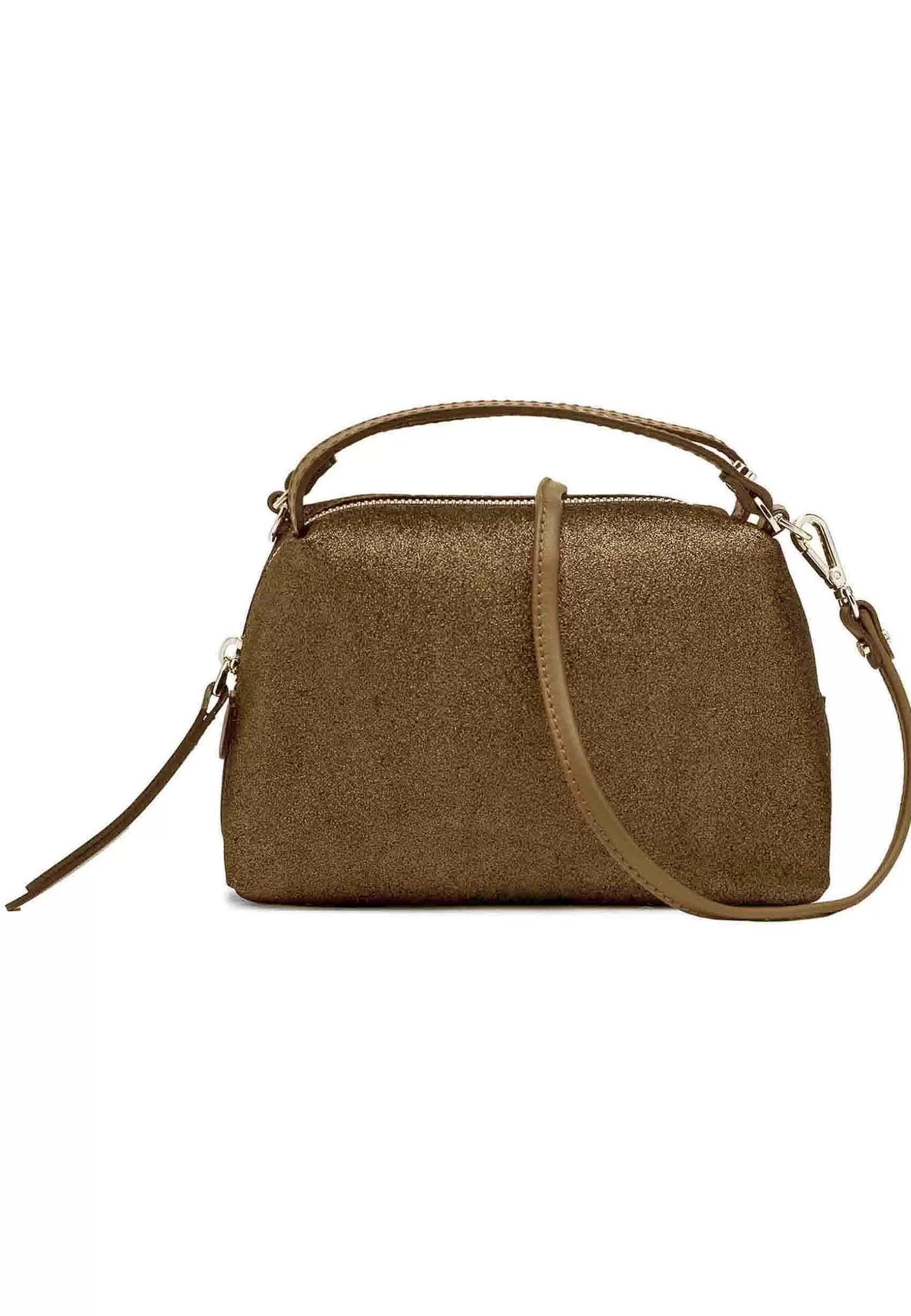 Borsa Donna A Tracolla Alifa In Camoscio Lame Cuoio Con Tracolla In Tinta Removibile*Gianni Chiarini Hot