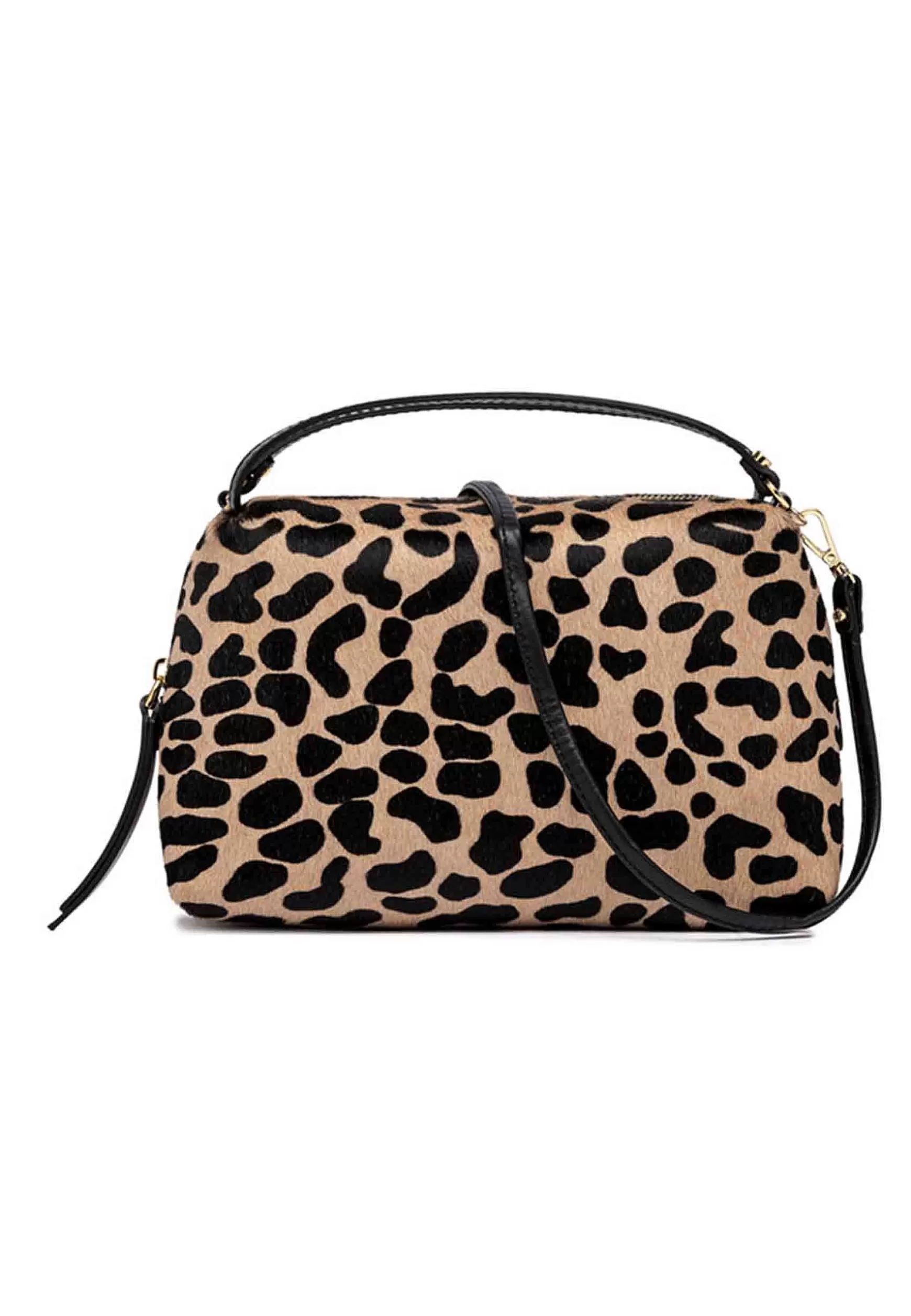 Borsa Donna A Tracolla Alifa In Pelle Animalier Con Manici E Tracolla Nera*Gianni Chiarini Cheap