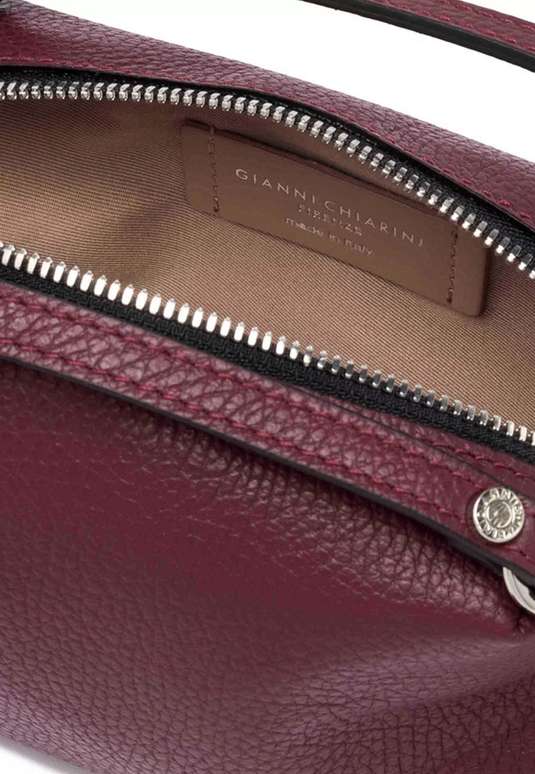Borsa Donna A Tracolla Alifa In Pelle Bordeaux Con Tracolla In Tinta Removibile*Gianni Chiarini Best Sale