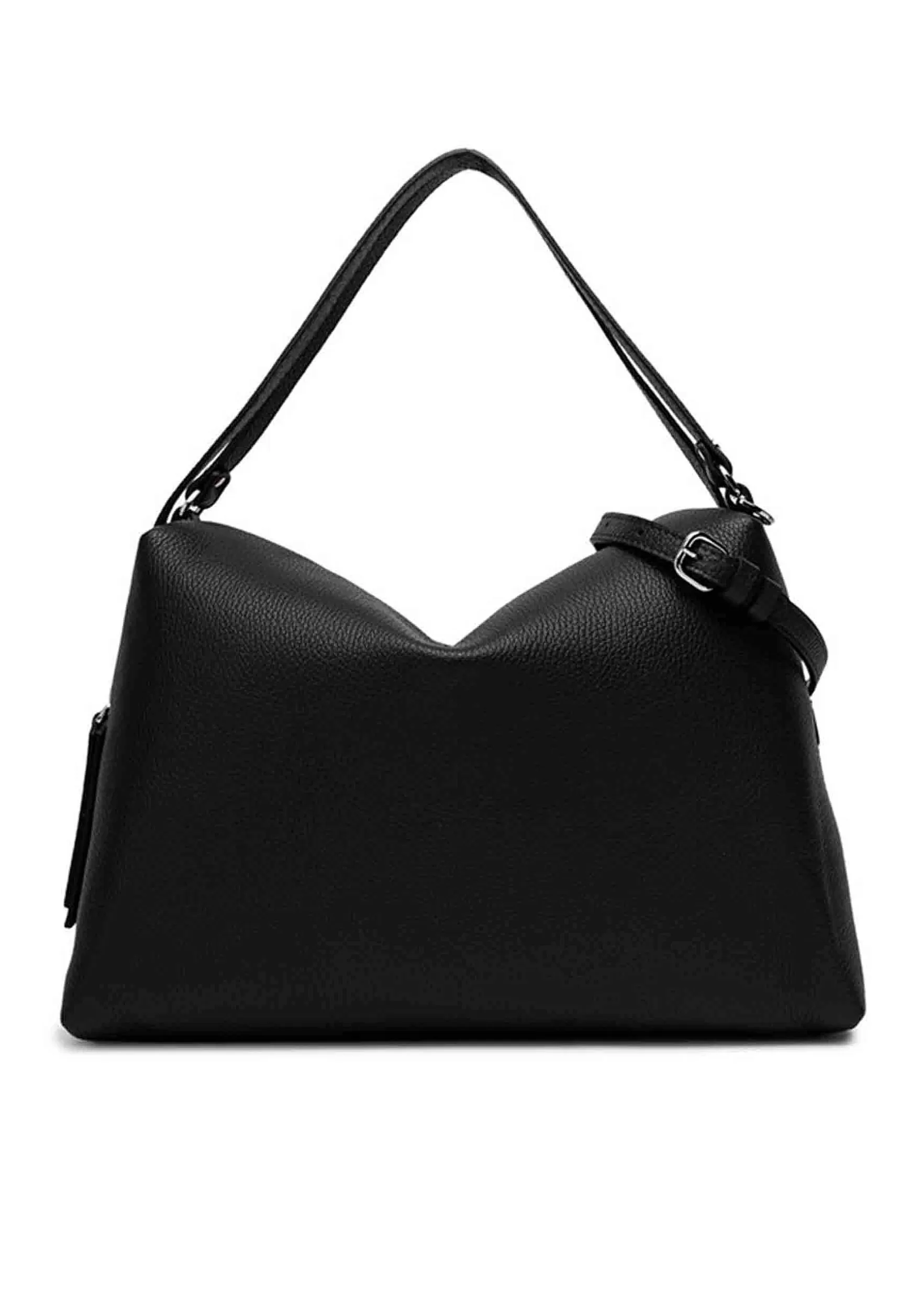 Borsa Donna A Tracolla Alifa In Pelle Nera Con Manici E Tracolla In Tinta*Gianni Chiarini Best Sale
