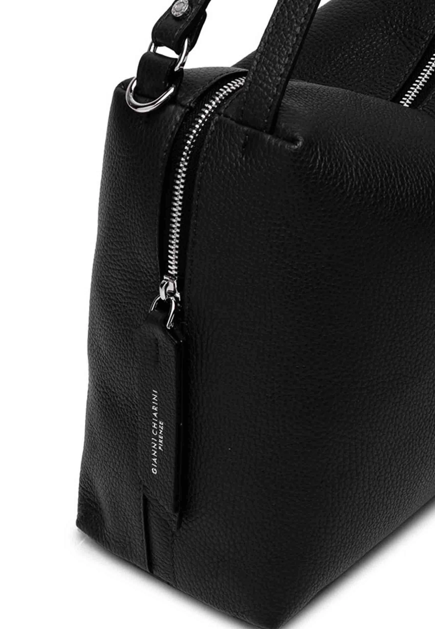 Borsa Donna A Tracolla Alifa In Pelle Nera Con Manici E Tracolla In Tinta*Gianni Chiarini Best Sale