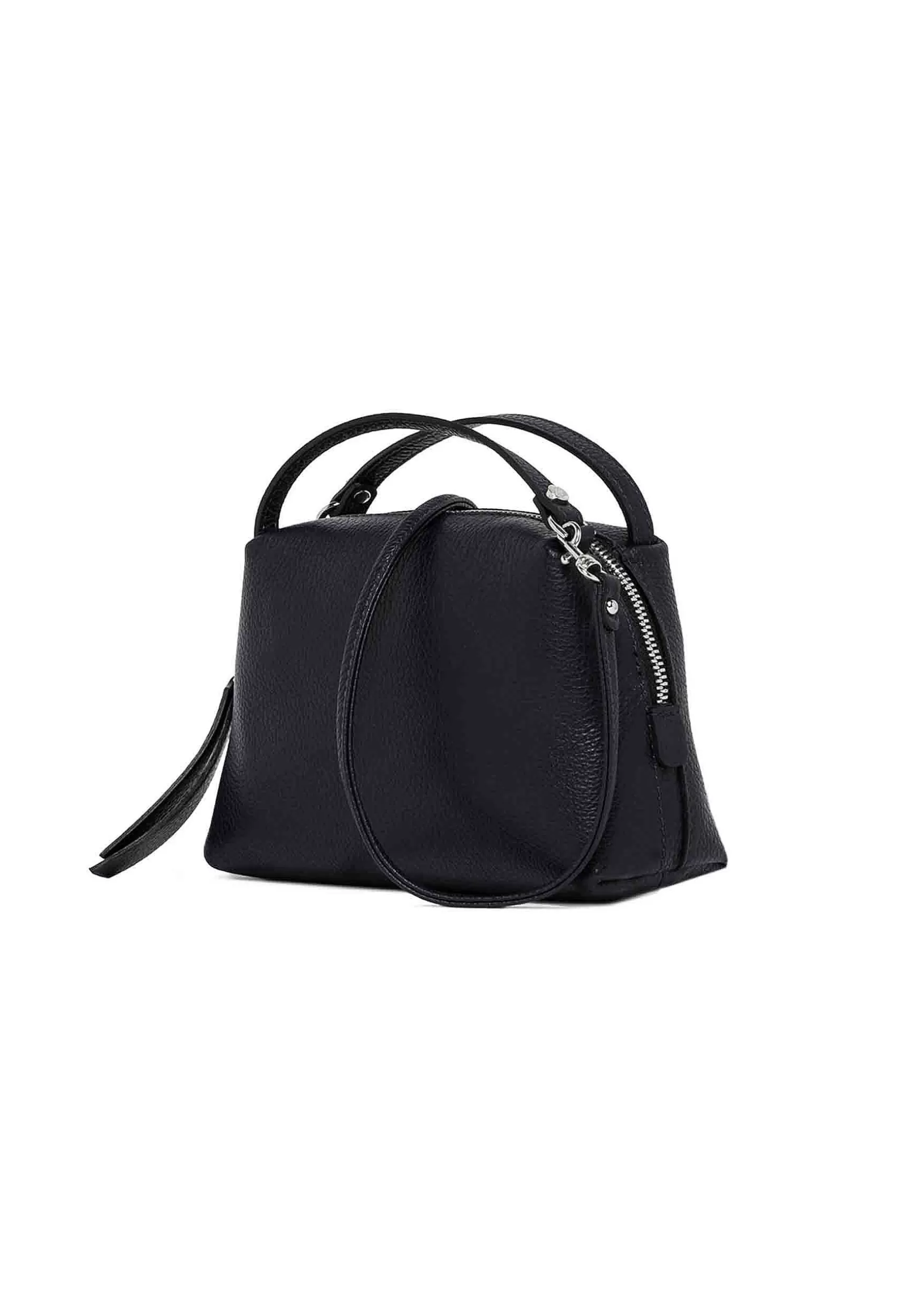 Borsa Donna A Tracolla Alifa In Pelle Nera Con Tracolla In Tinta Removibile*Gianni Chiarini Outlet