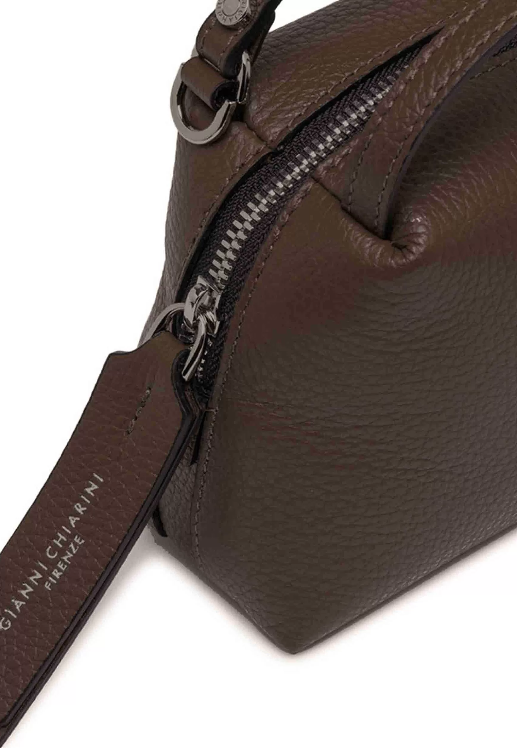 Borsa Donna A Tracolla Alifa In Pelle Testa Di Moro Con Tracolla In Tinta Removibile*Gianni Chiarini Discount