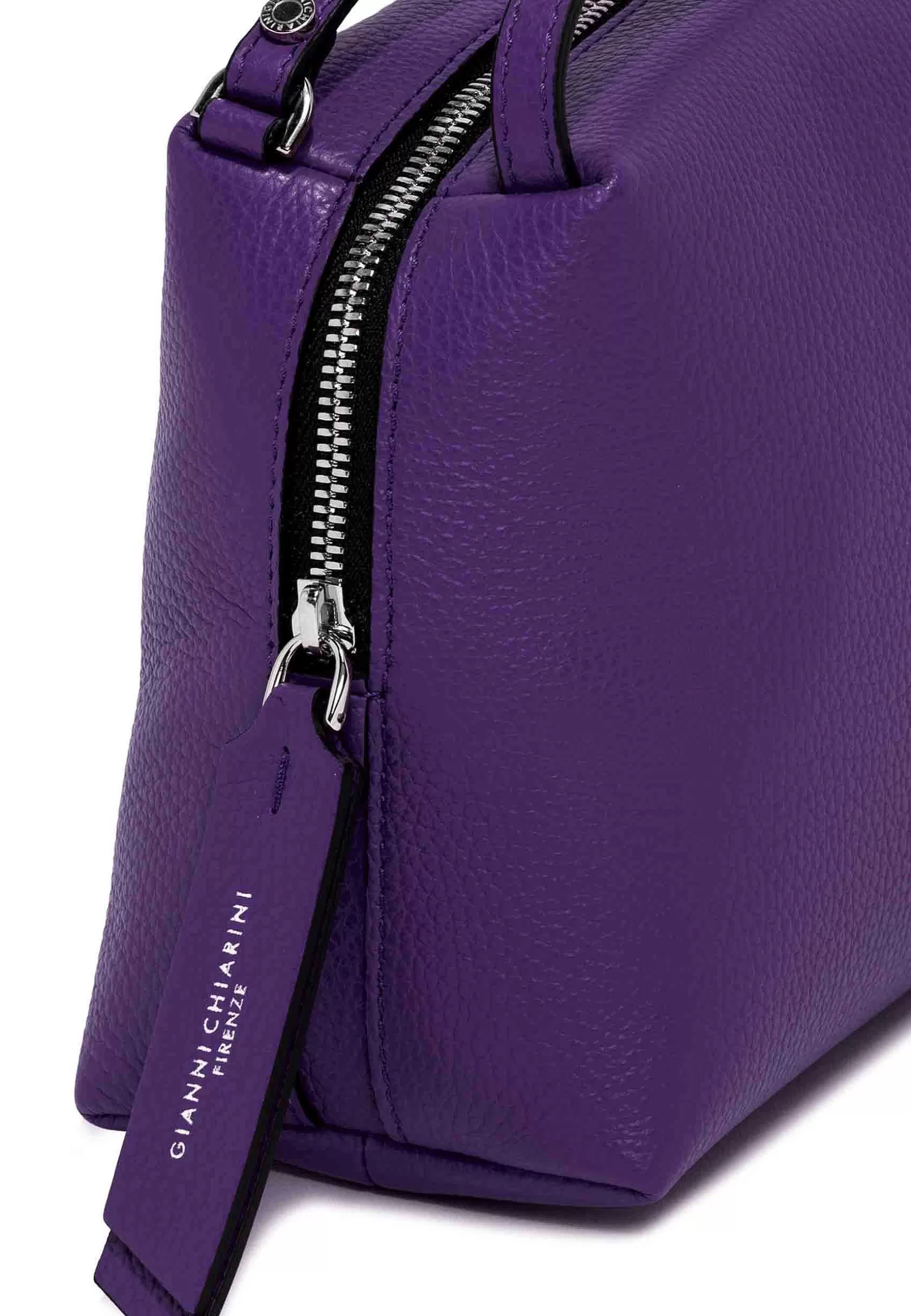 Borsa Donna A Tracolla Alifa In Pelle Viola Con Tracolla In Tinta Removibile*Gianni Chiarini Fashion