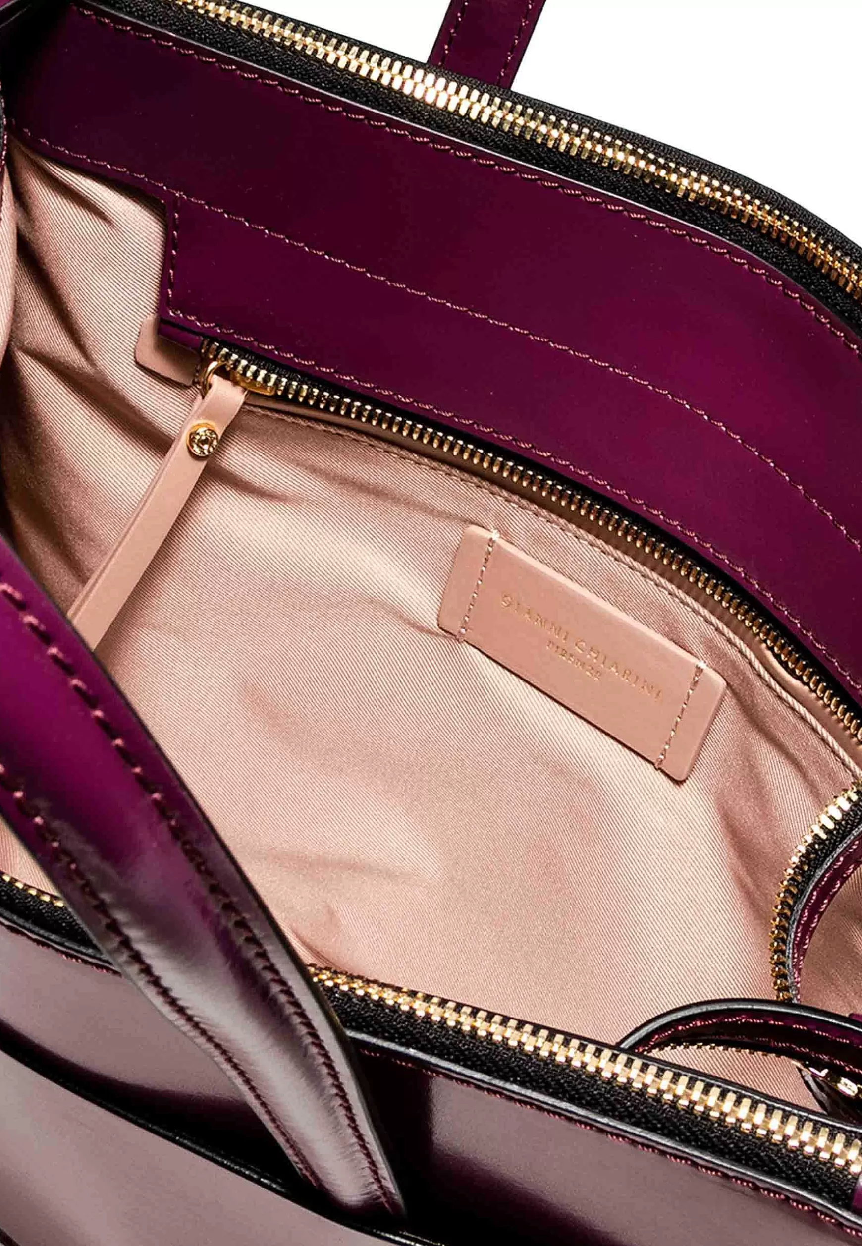 Borsa Donna A Tracolla Empire In Pelle Bordeaux Con Tracolla In Tessuto*Gianni Chiarini Store
