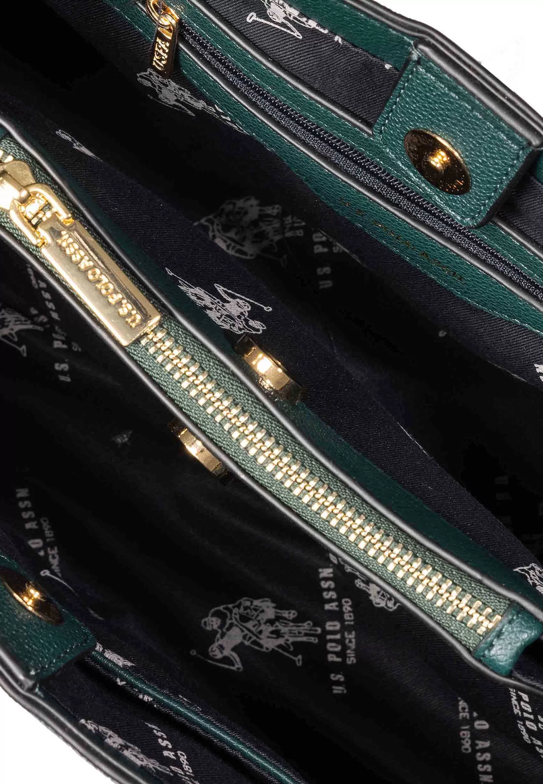 Borsa Donna A Tracolla In Eco Pelle Nera Con Doppi Manici Jones Double Handle*U.S. Polo Assn Cheap