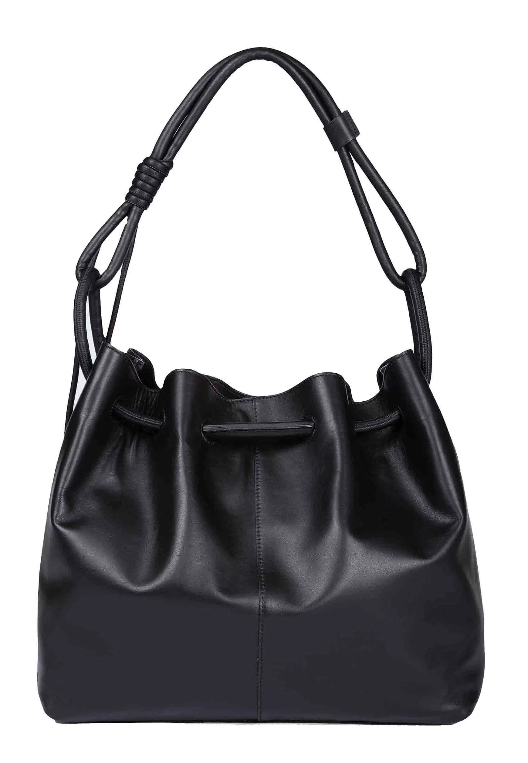 Borsa Donna A Tracolla In Pelle Nera Con Chiusura Coulisse*Roberta Gandolfi Best