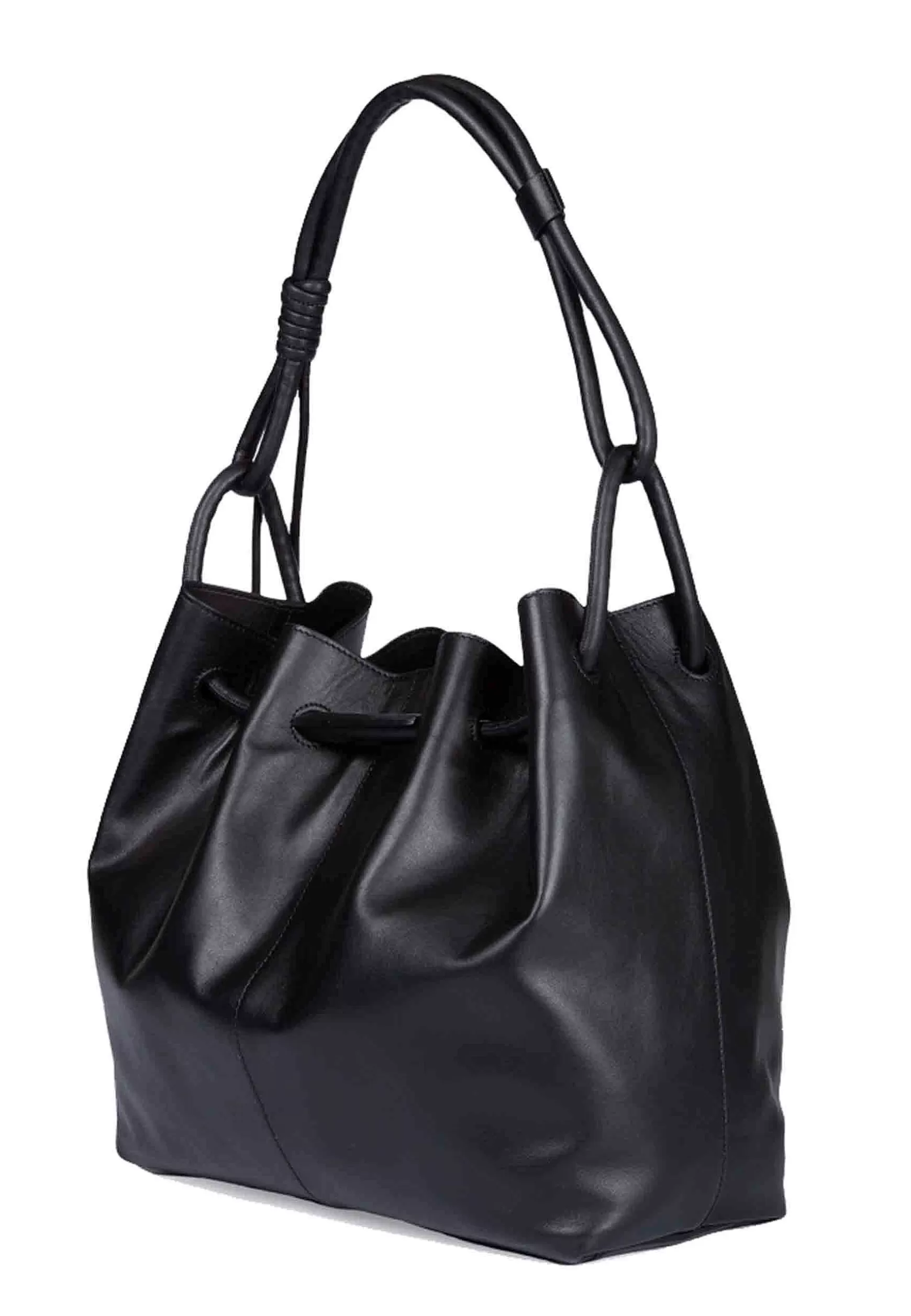 Borsa Donna A Tracolla In Pelle Nera Con Chiusura Coulisse*Roberta Gandolfi Best