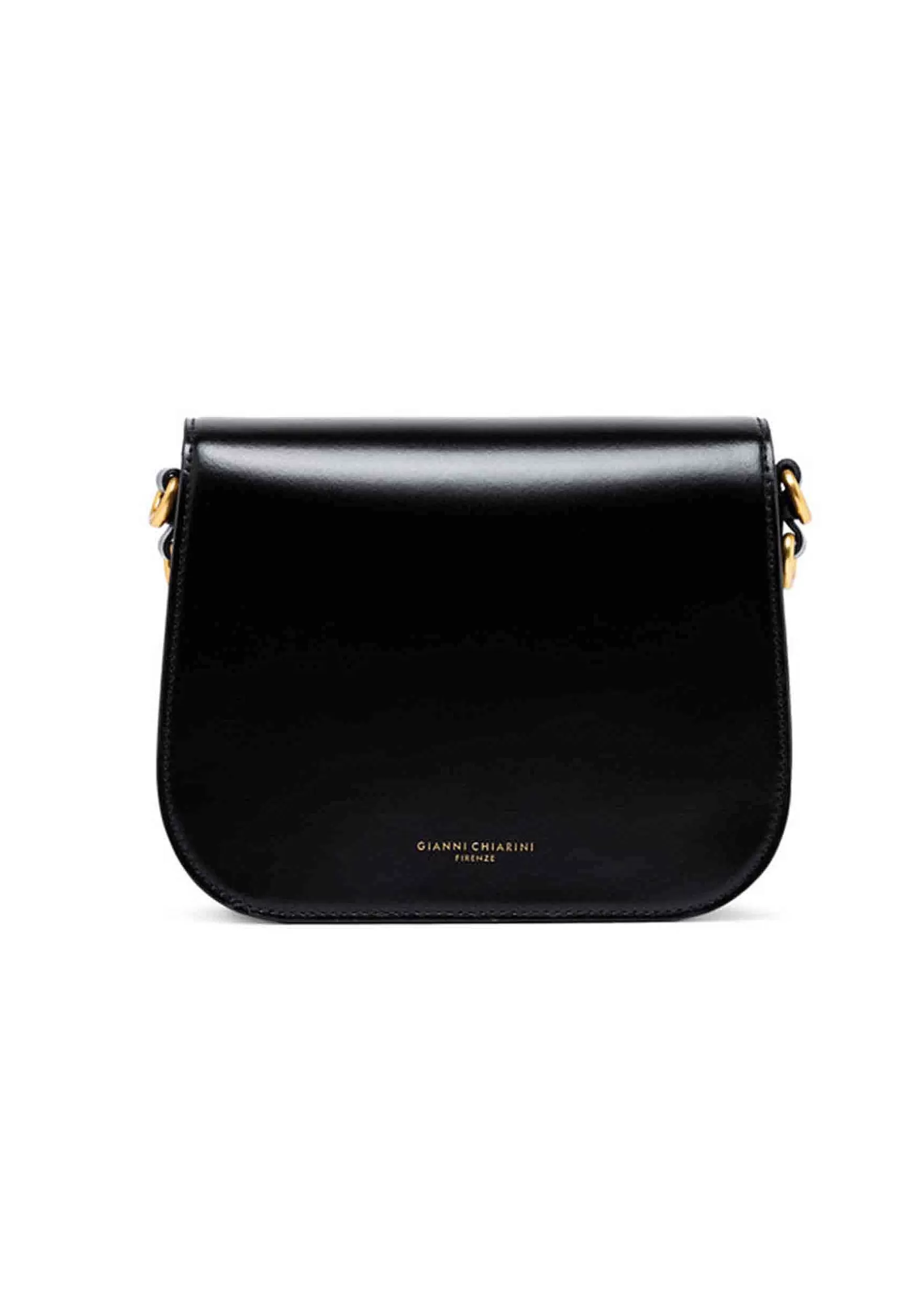 Borsa Donna A Tracolla Meg In Pelle Nera Con Accessori Oro*Gianni Chiarini Fashion