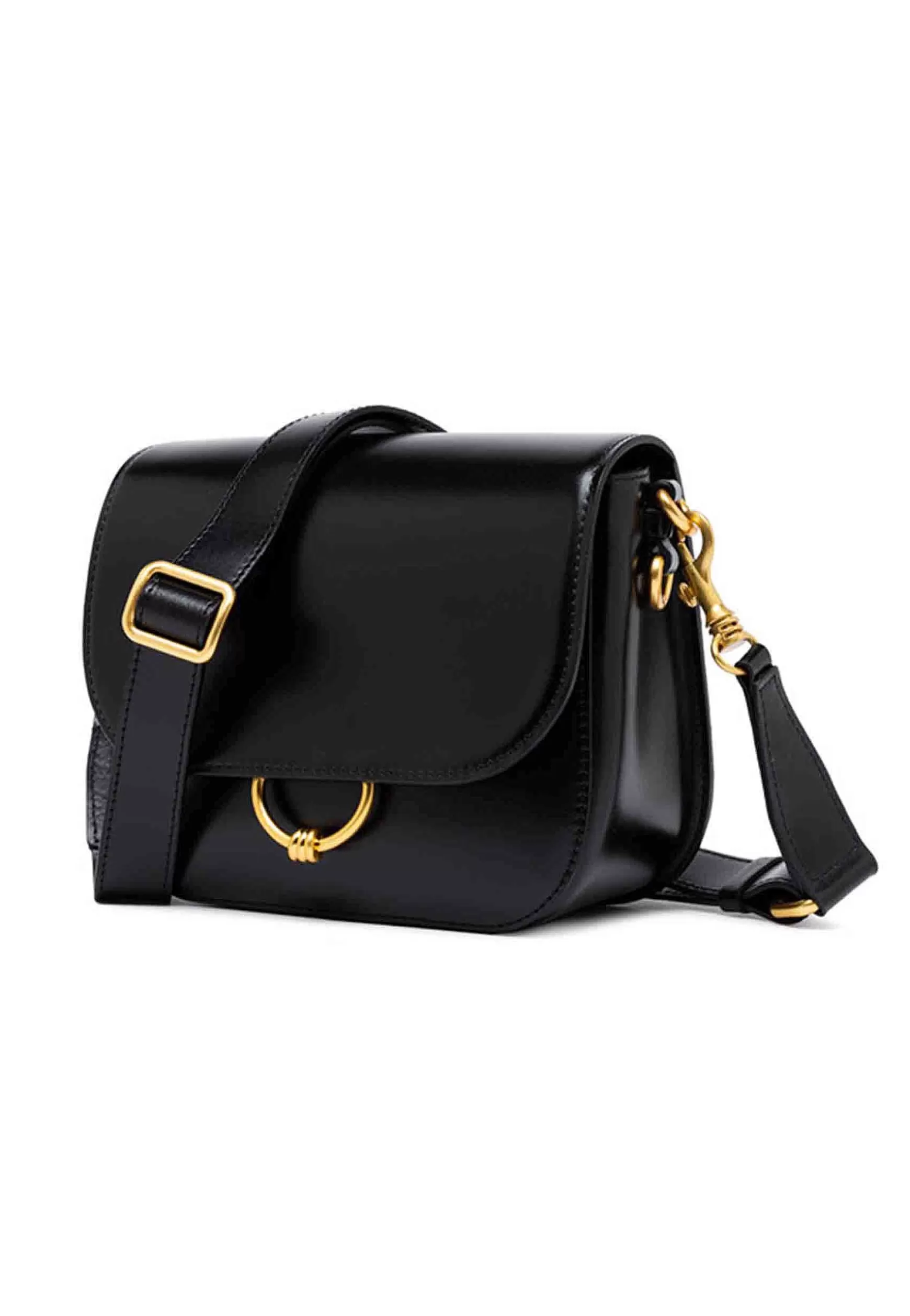 Borsa Donna A Tracolla Meg In Pelle Nera Con Accessori Oro*Gianni Chiarini Fashion