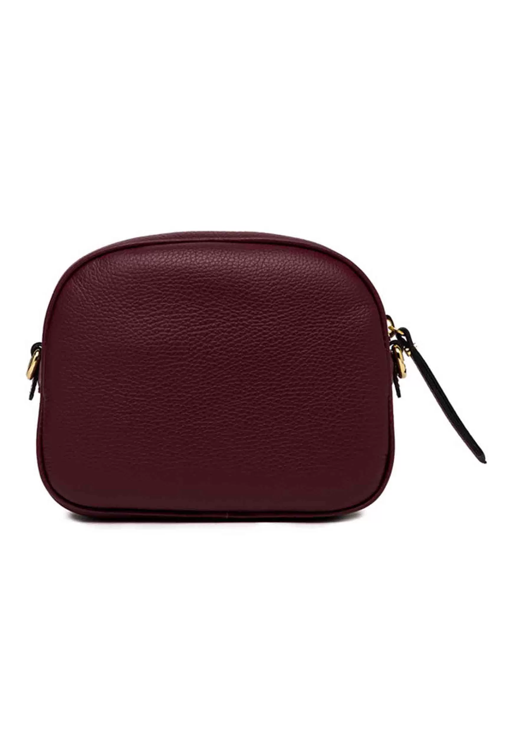 Borsa Donna A Tracolla Nina In Pelle Bordeaux Con Tracolla In Tessuto Rigato*Gianni Chiarini Best Sale