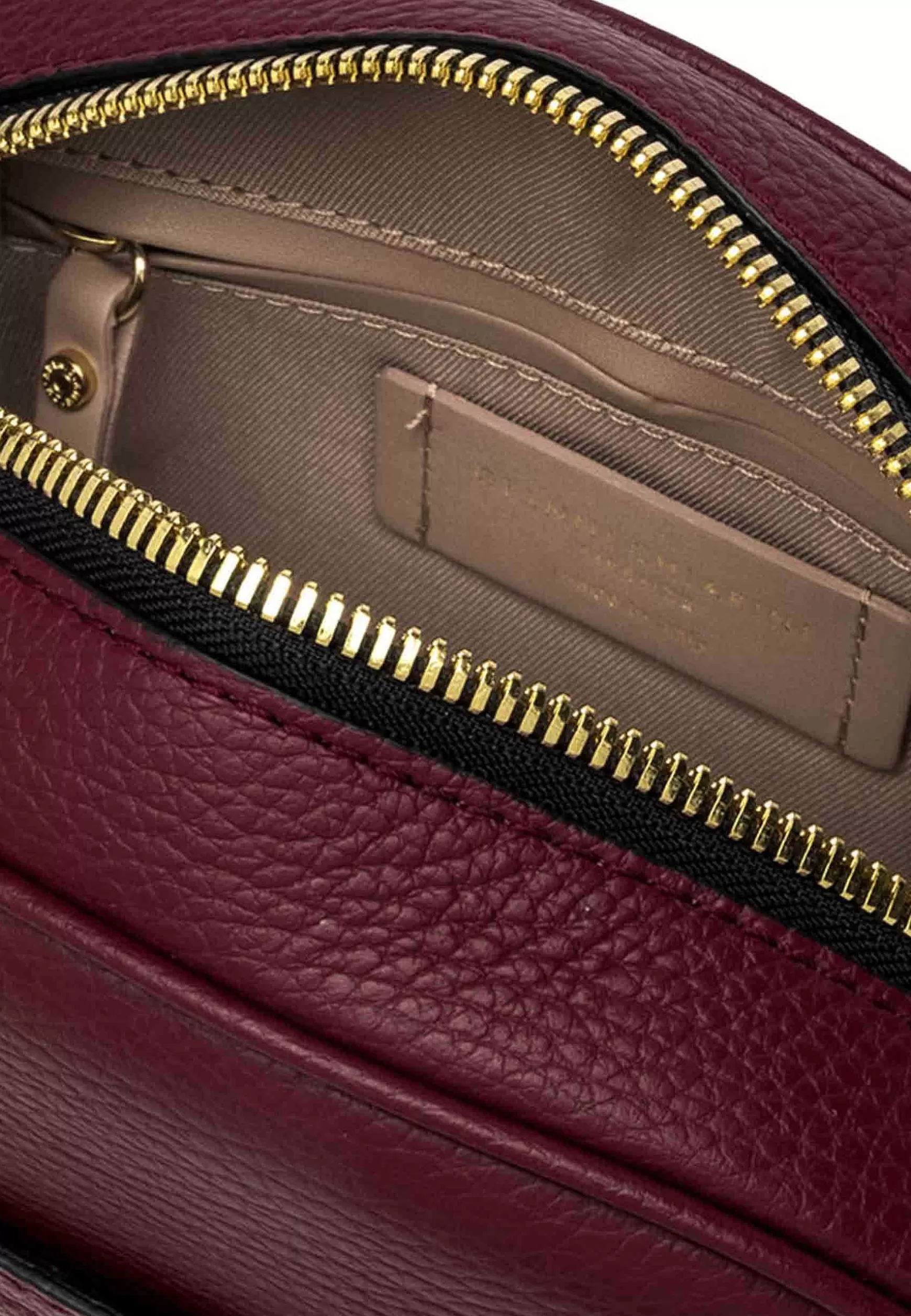 Borsa Donna A Tracolla Nina In Pelle Bordeaux Con Tracolla In Tessuto Rigato*Gianni Chiarini Best Sale
