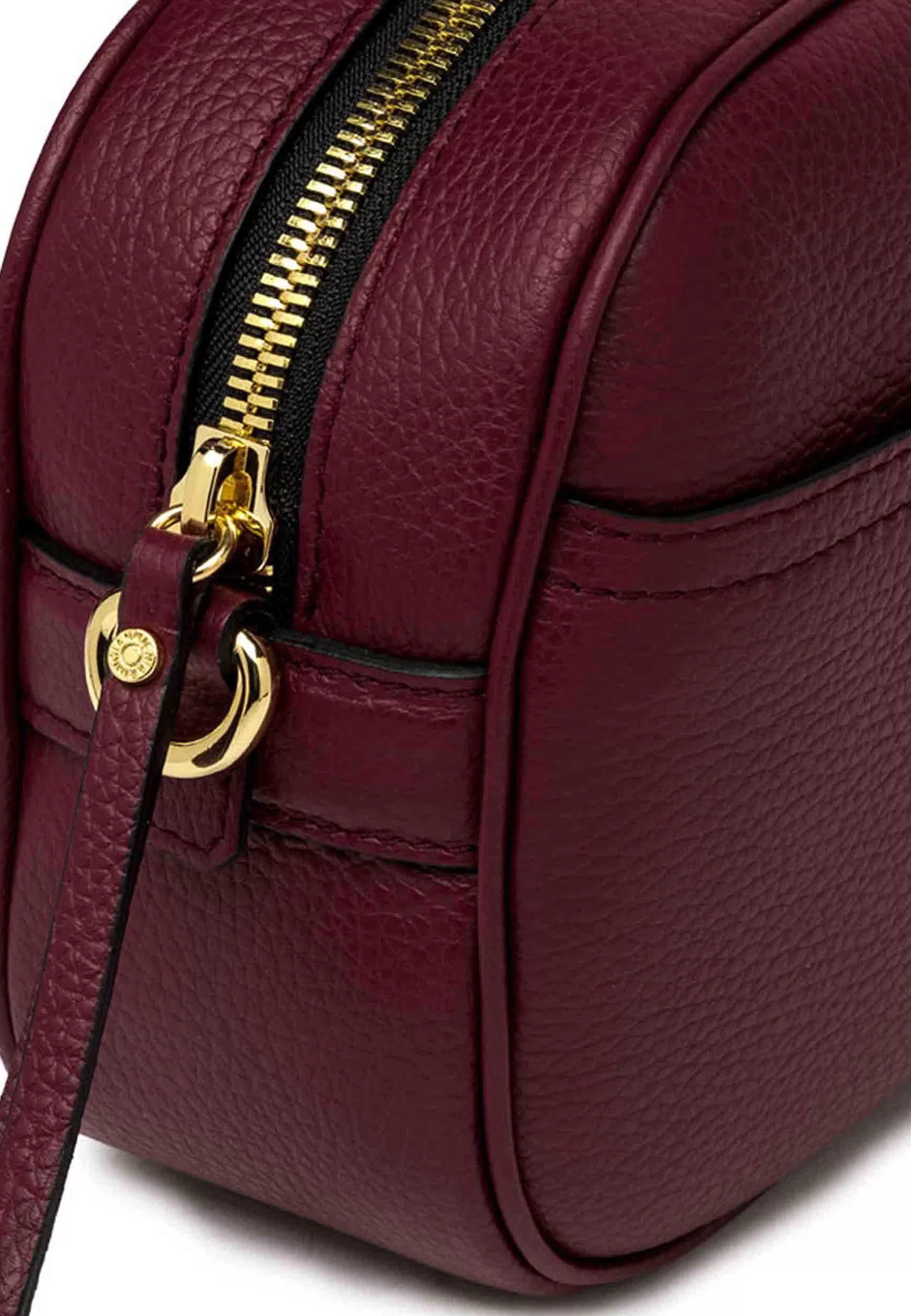Borsa Donna A Tracolla Nina In Pelle Bordeaux Con Tracolla In Tessuto Rigato*Gianni Chiarini Best Sale