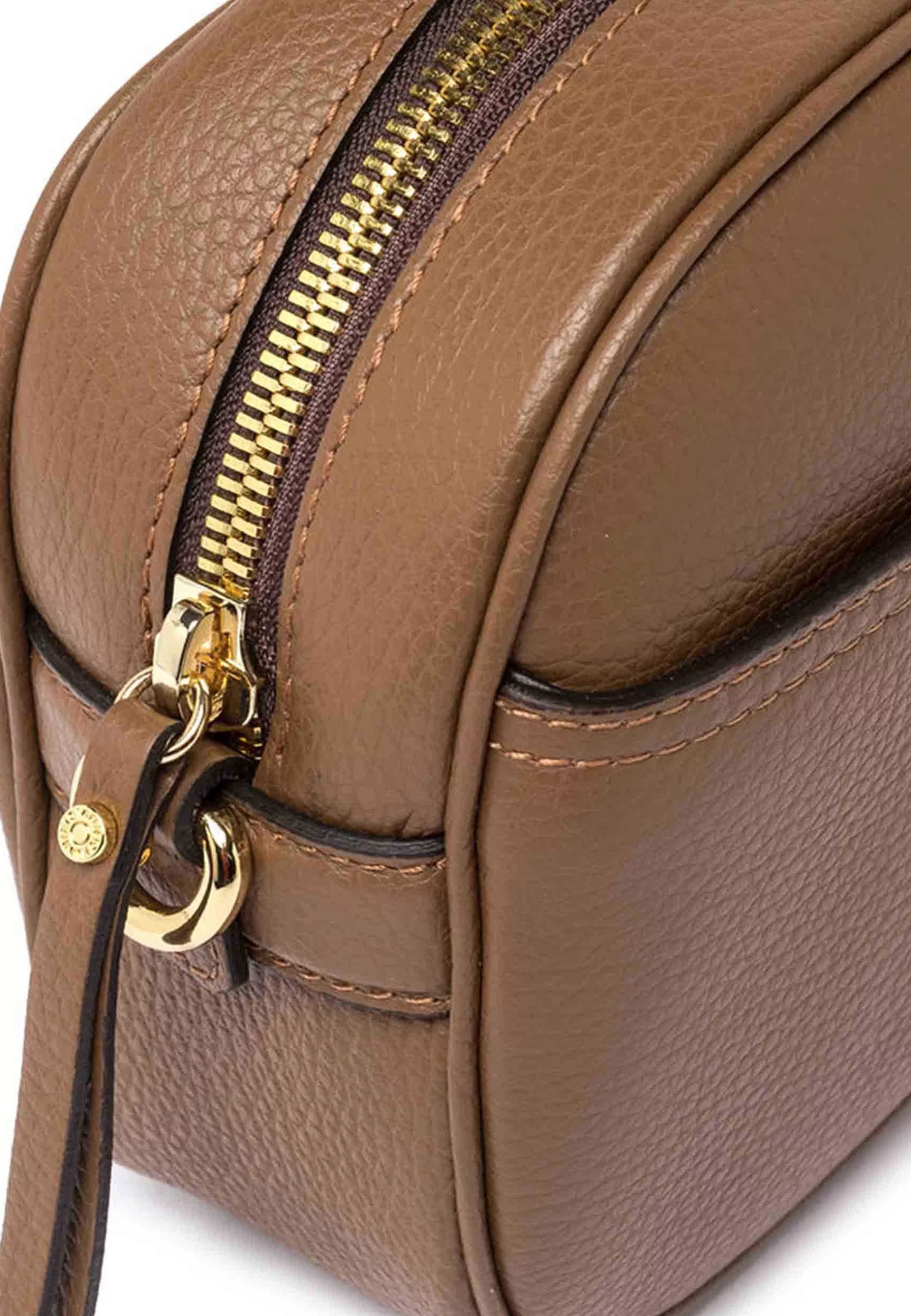 Borsa Donna A Tracolla Nina In Pelle Castoro Con Tracolla In Tessuto Rigato*Gianni Chiarini Sale