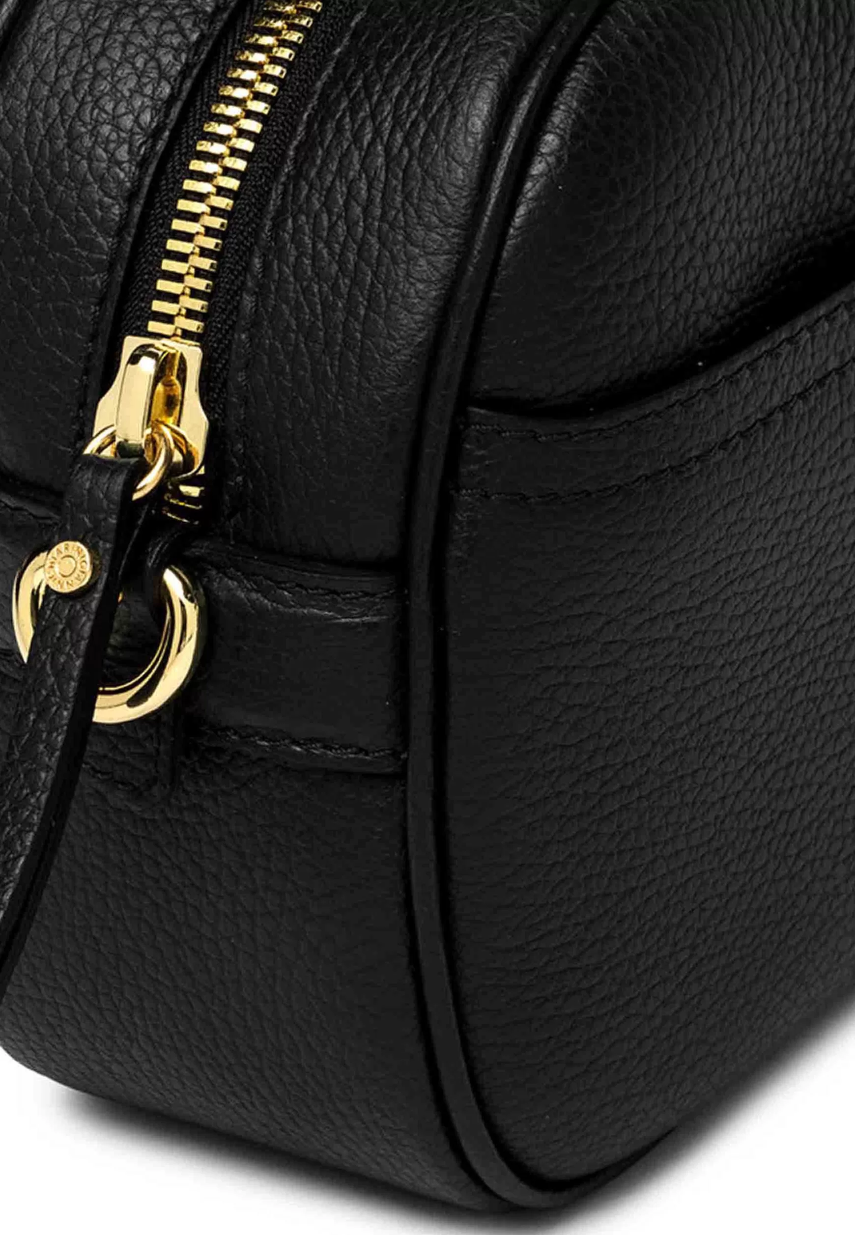 Borsa Donna A Tracolla Nina In Pelle Nera Con Tracolla In Tessuto Rigato*Gianni Chiarini Store