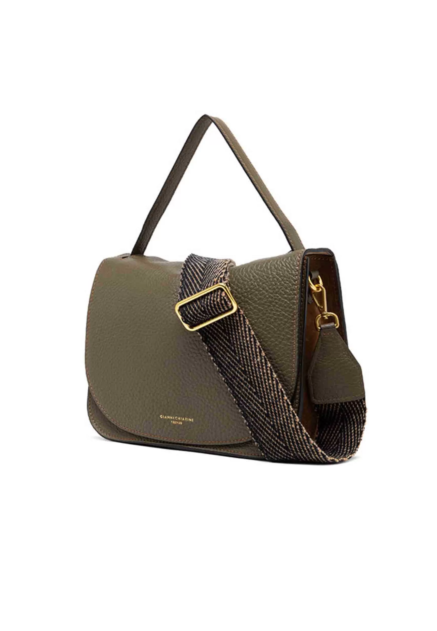 Borsa Donna A Tracolla Tara In Pelle Verde Con Tacolla E Manico*Gianni Chiarini Outlet