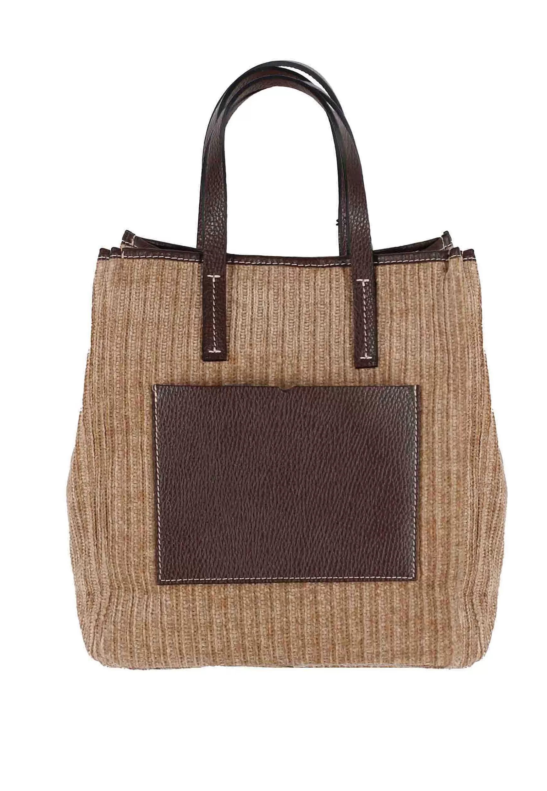 Borsa Donna Con Doppi Manici In Velluto Beige Con Tracolla*Kassiopea Hot