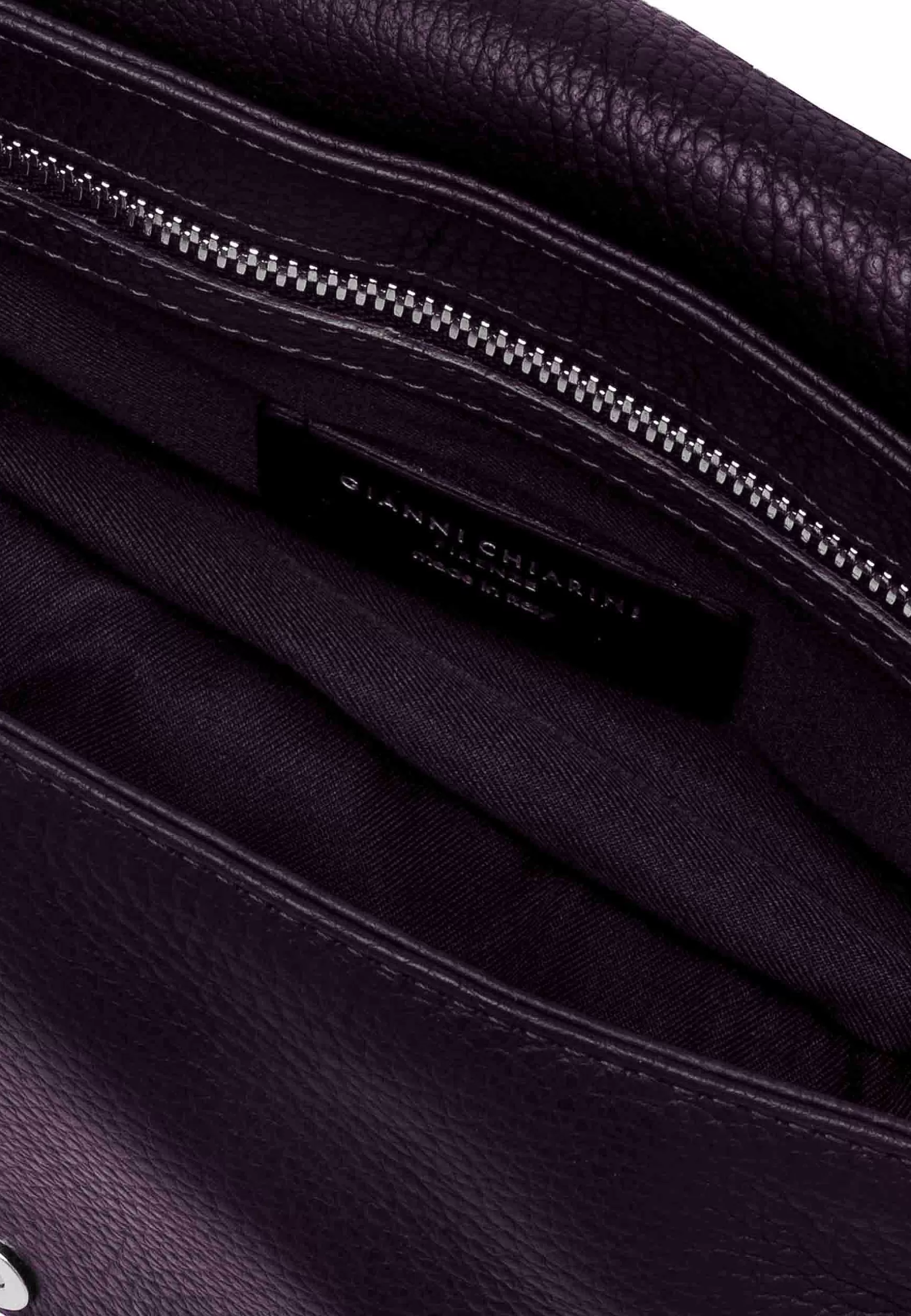Borsa Donna Pochette A Tracolla Adele In Pelle Martellata Viola Con Manico E Tracolla*Gianni Chiarini Hot