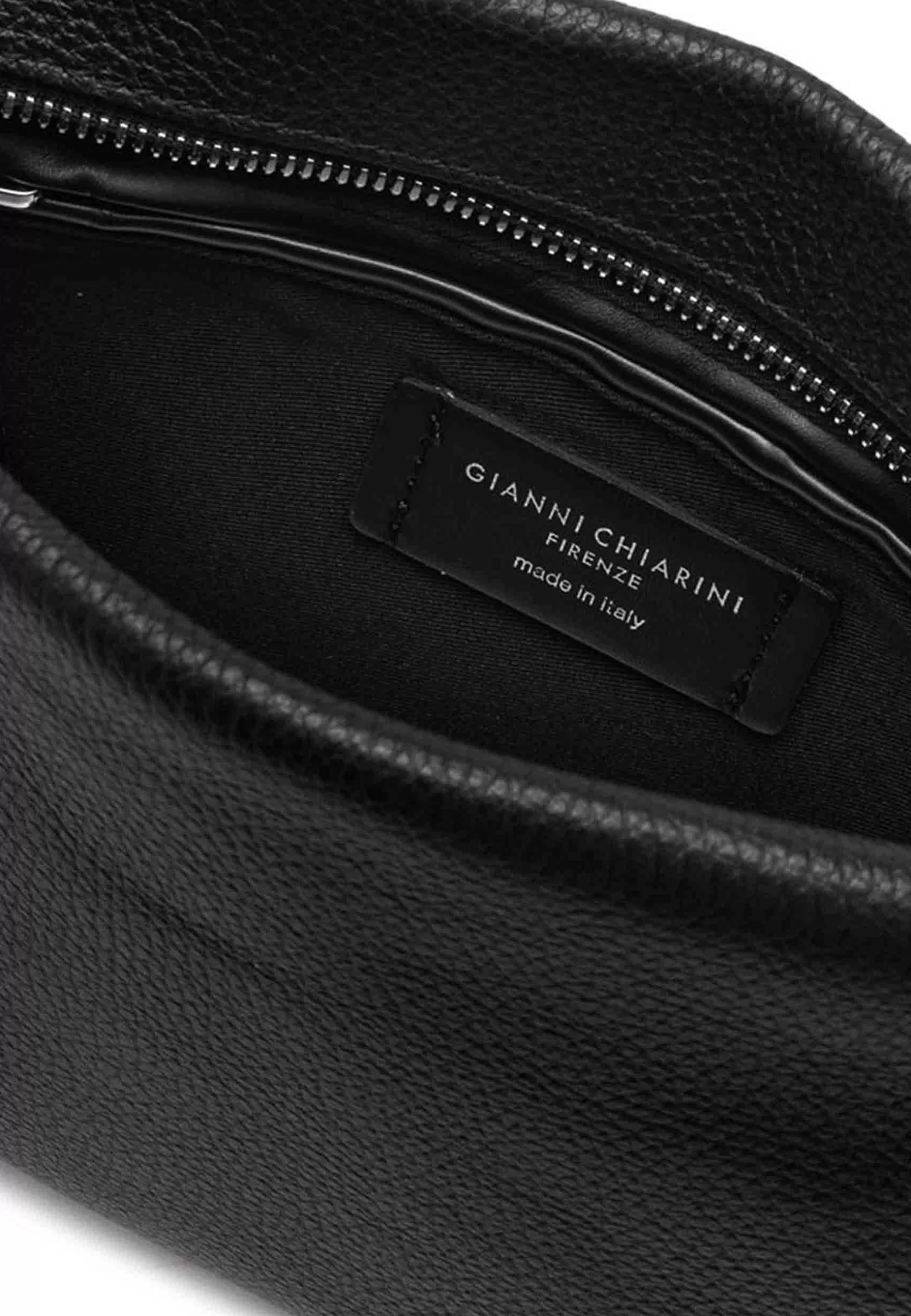 Borsa Donna Pochette Brenda In Pelle Nero Con Manico In Resina*Gianni Chiarini Fashion