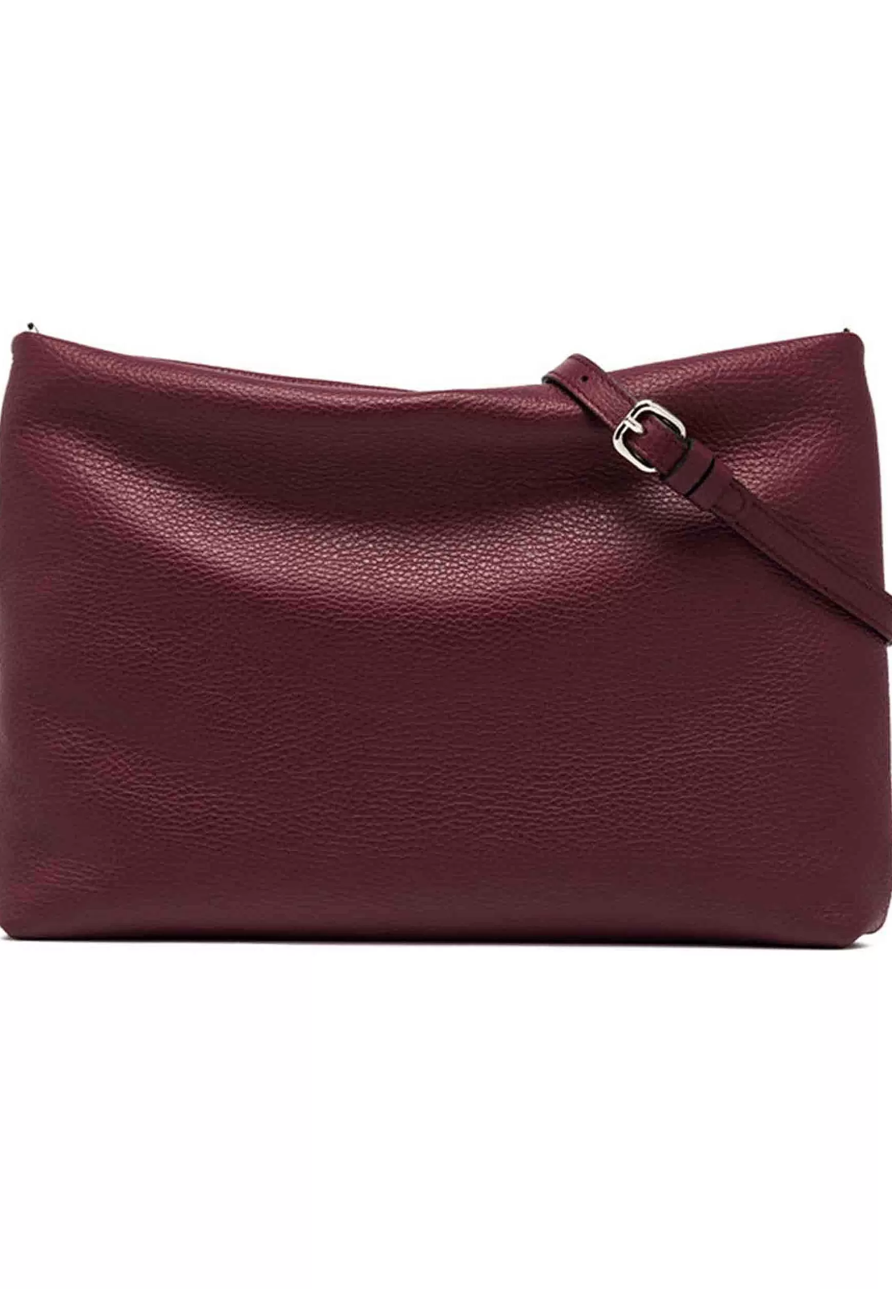 Borsa Donna Pochette Brenda Maxi In Pelle Bordeaux Con Manico In Resina*Gianni Chiarini Discount
