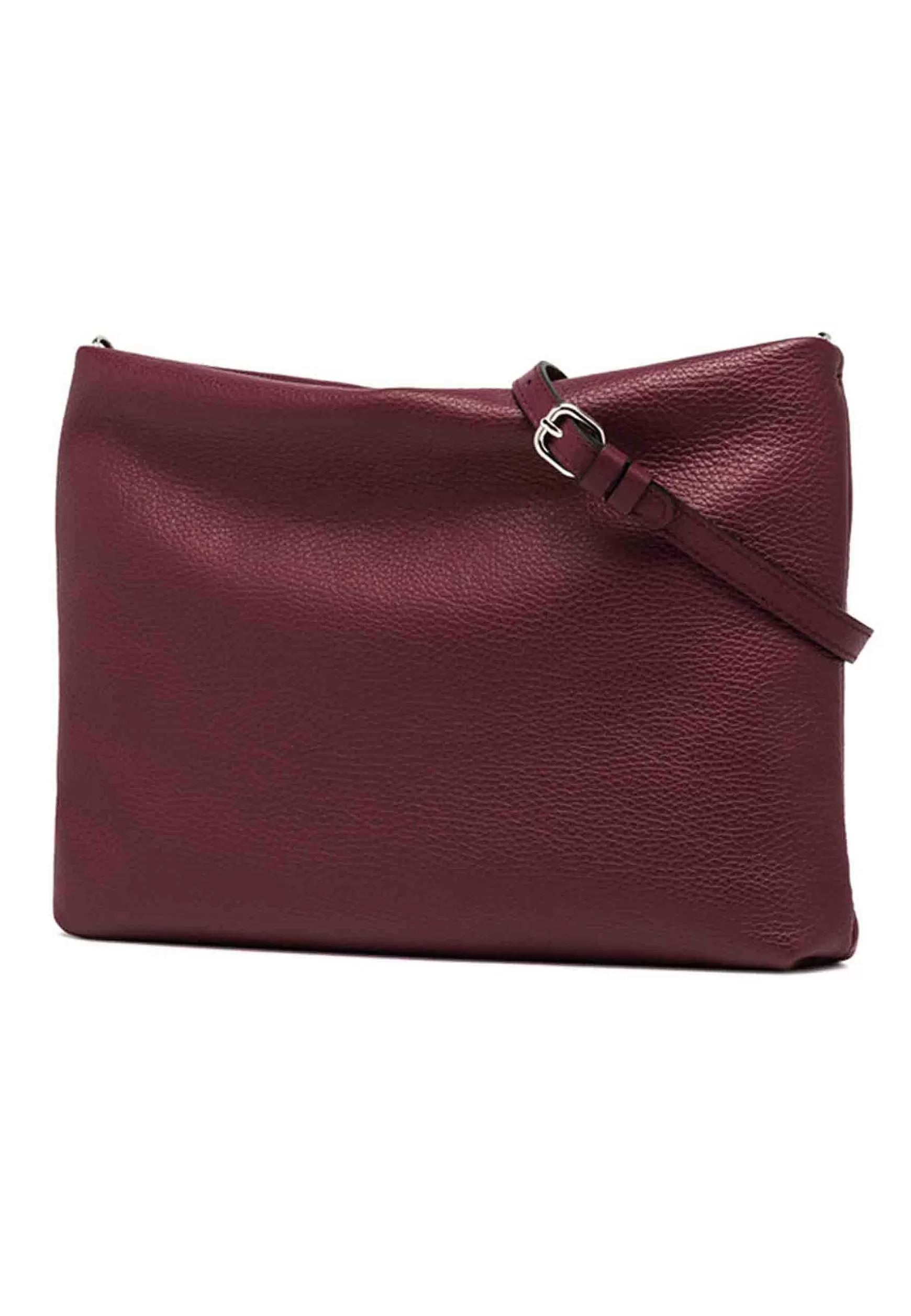 Borsa Donna Pochette Brenda Maxi In Pelle Bordeaux Con Manico In Resina*Gianni Chiarini Discount