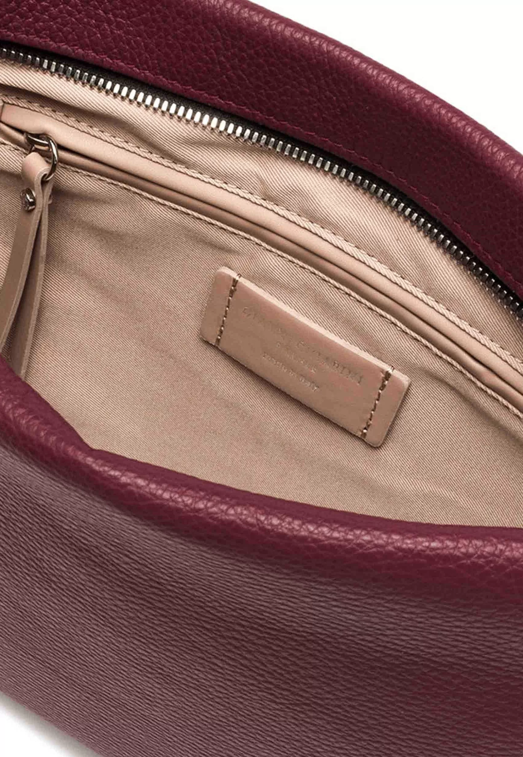 Borsa Donna Pochette Brenda Maxi In Pelle Bordeaux Con Manico In Resina*Gianni Chiarini Discount