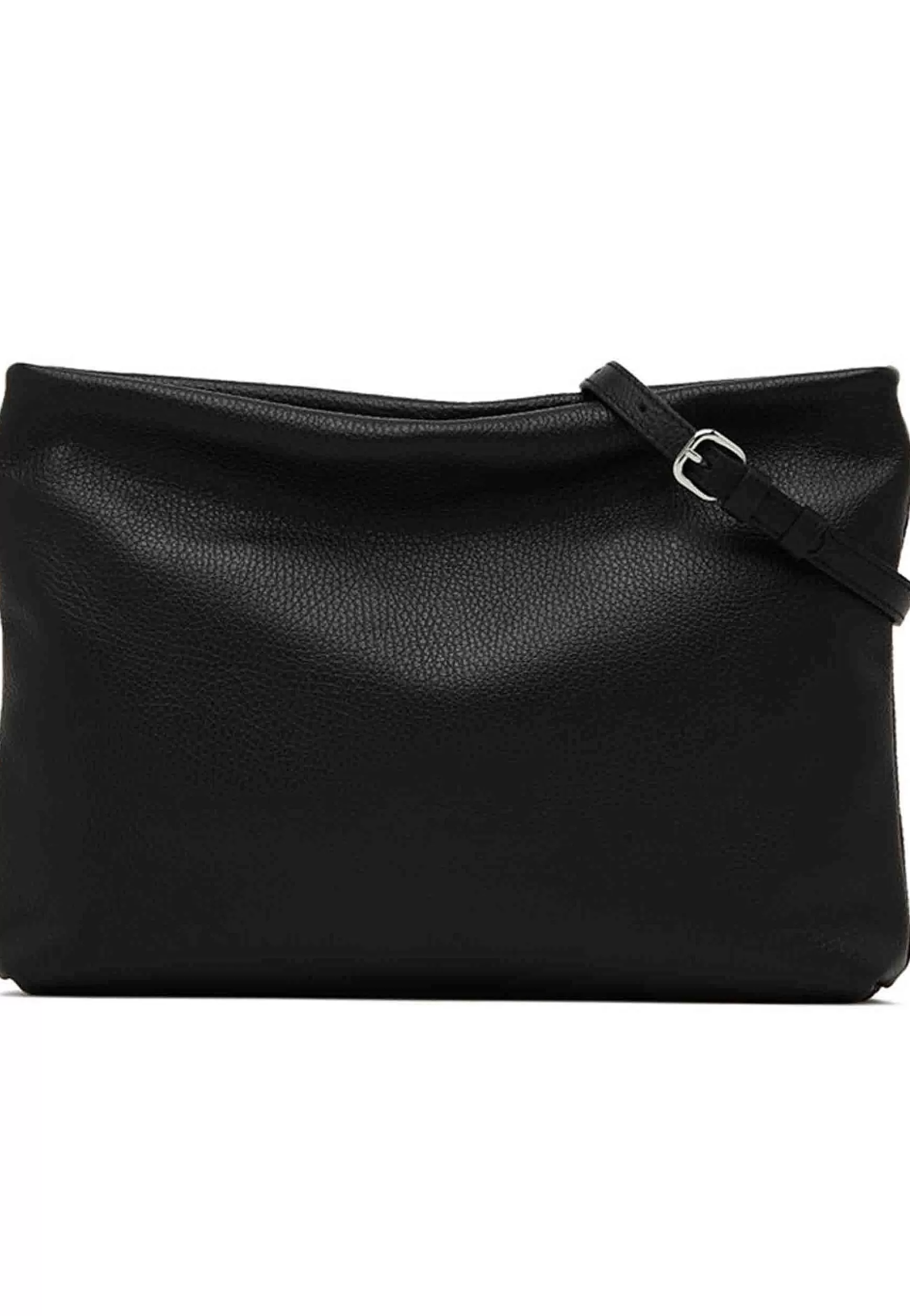 Borsa Donna Pochette Brenda Maxi In Pelle Nera Con Manico In Resina*Gianni Chiarini Fashion