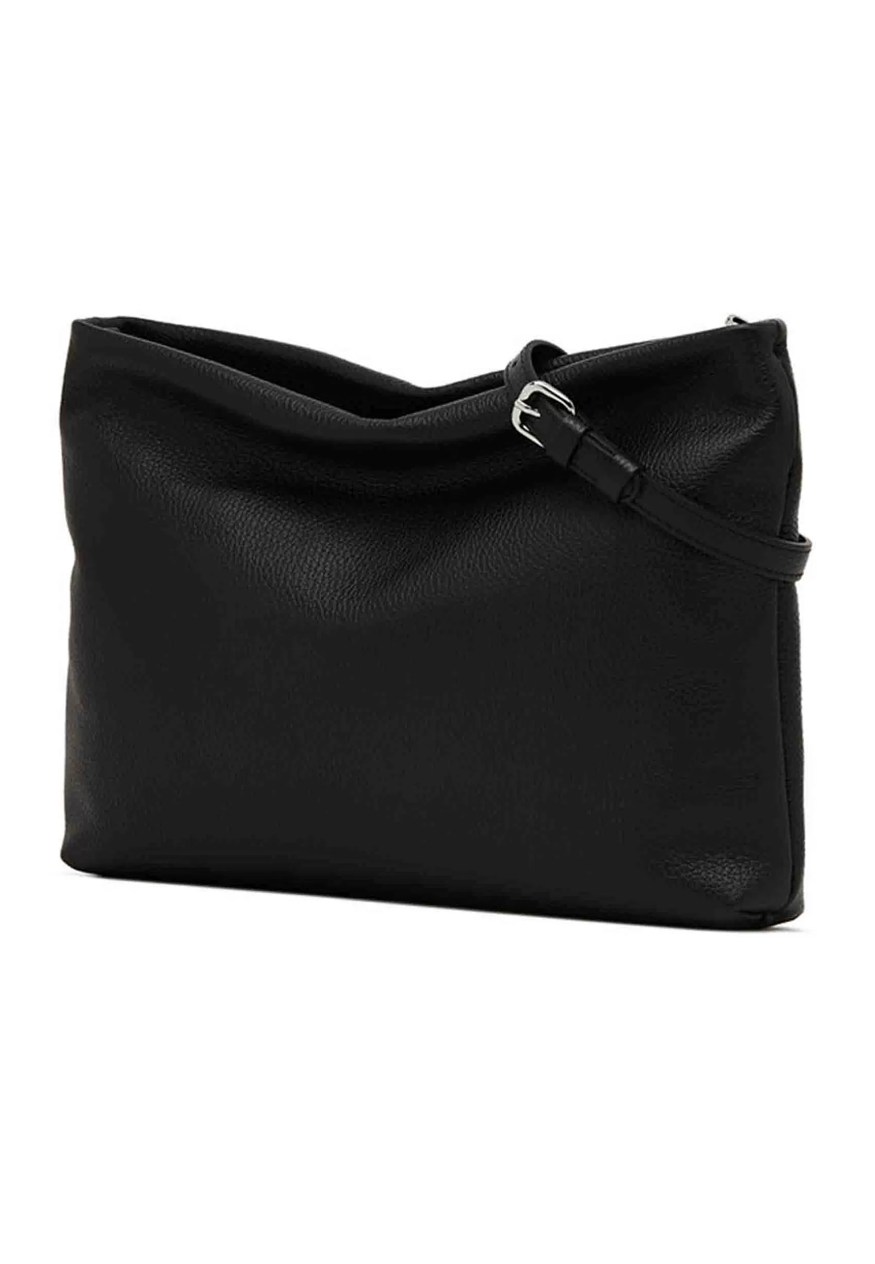Borsa Donna Pochette Brenda Maxi In Pelle Nera Con Manico In Resina*Gianni Chiarini Fashion