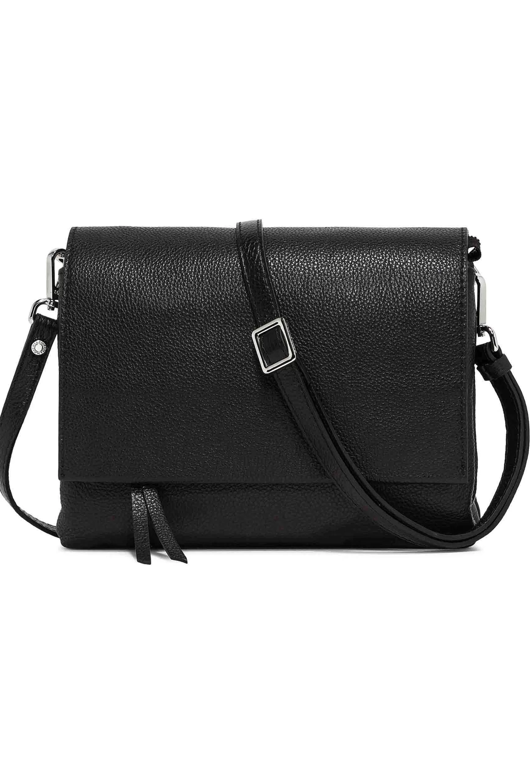 Borsa Donna Pochette Three In Pelle Nera Con Patta Tracolla Removibile*Gianni Chiarini Flash Sale