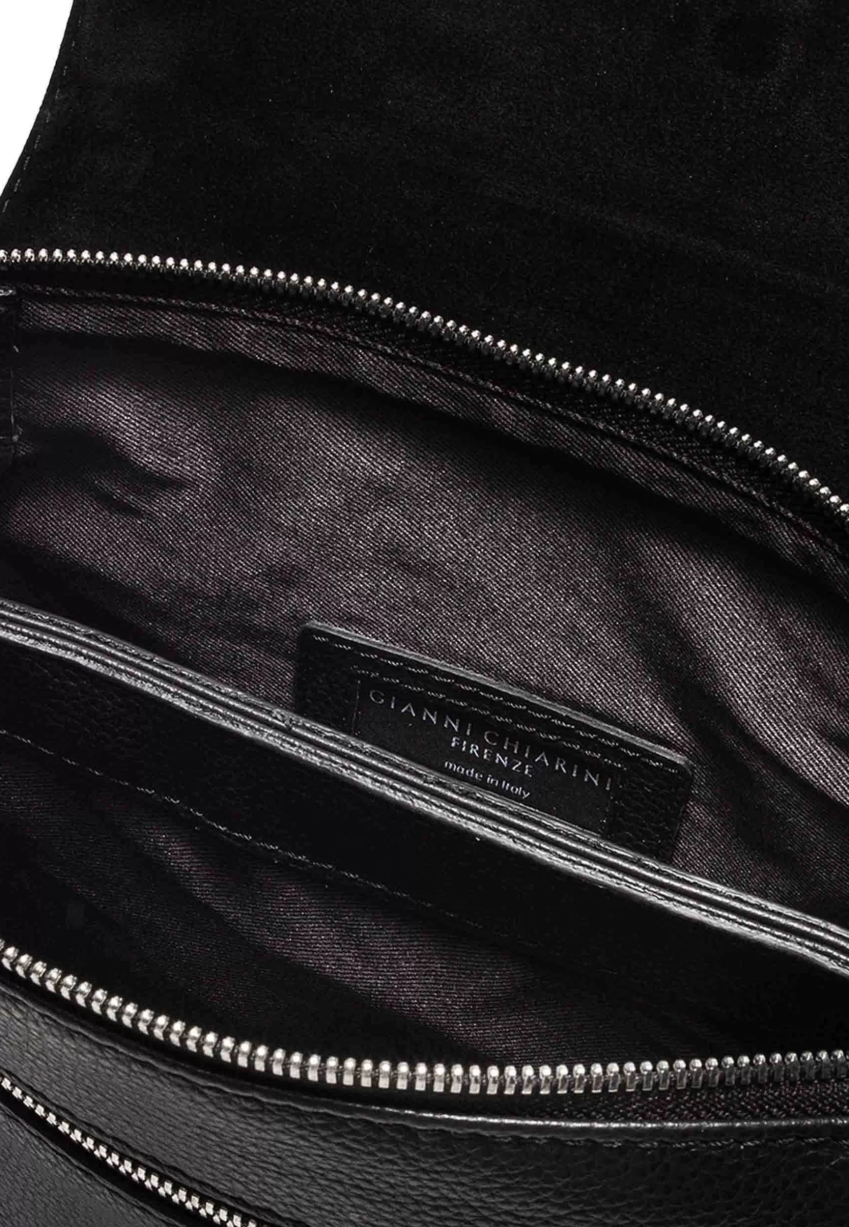 Borsa Donna Pochette Three In Pelle Nera Con Patta Tracolla Removibile*Gianni Chiarini Flash Sale