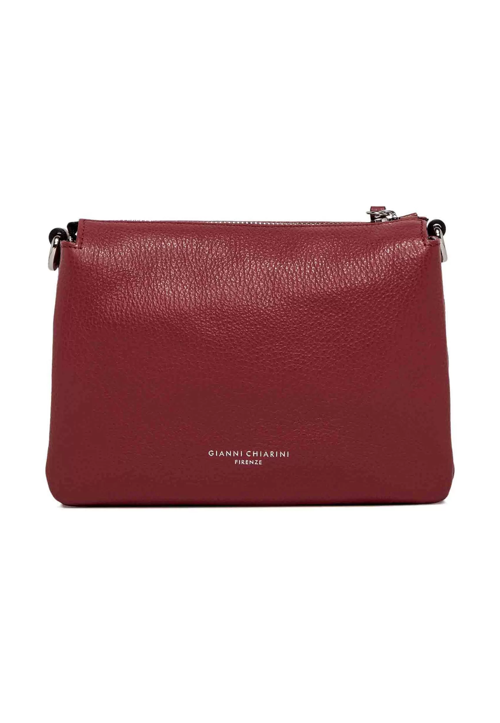 Borsa Donna Pochette Three In Pelle Rossa Scura Con Tracolla Removibile In Tono*Gianni Chiarini Online