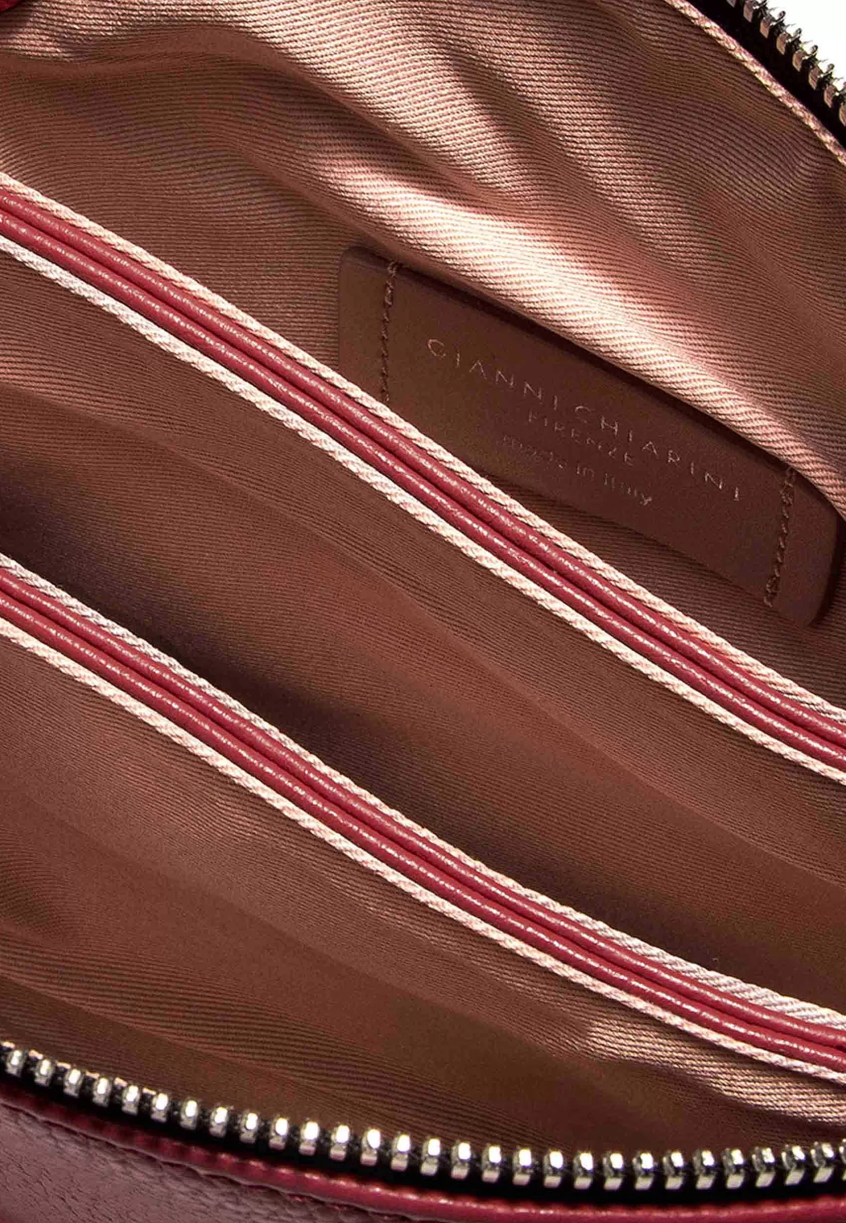 Borsa Donna Pochette Three In Pelle Rossa Scura Con Tracolla Removibile In Tono*Gianni Chiarini Online
