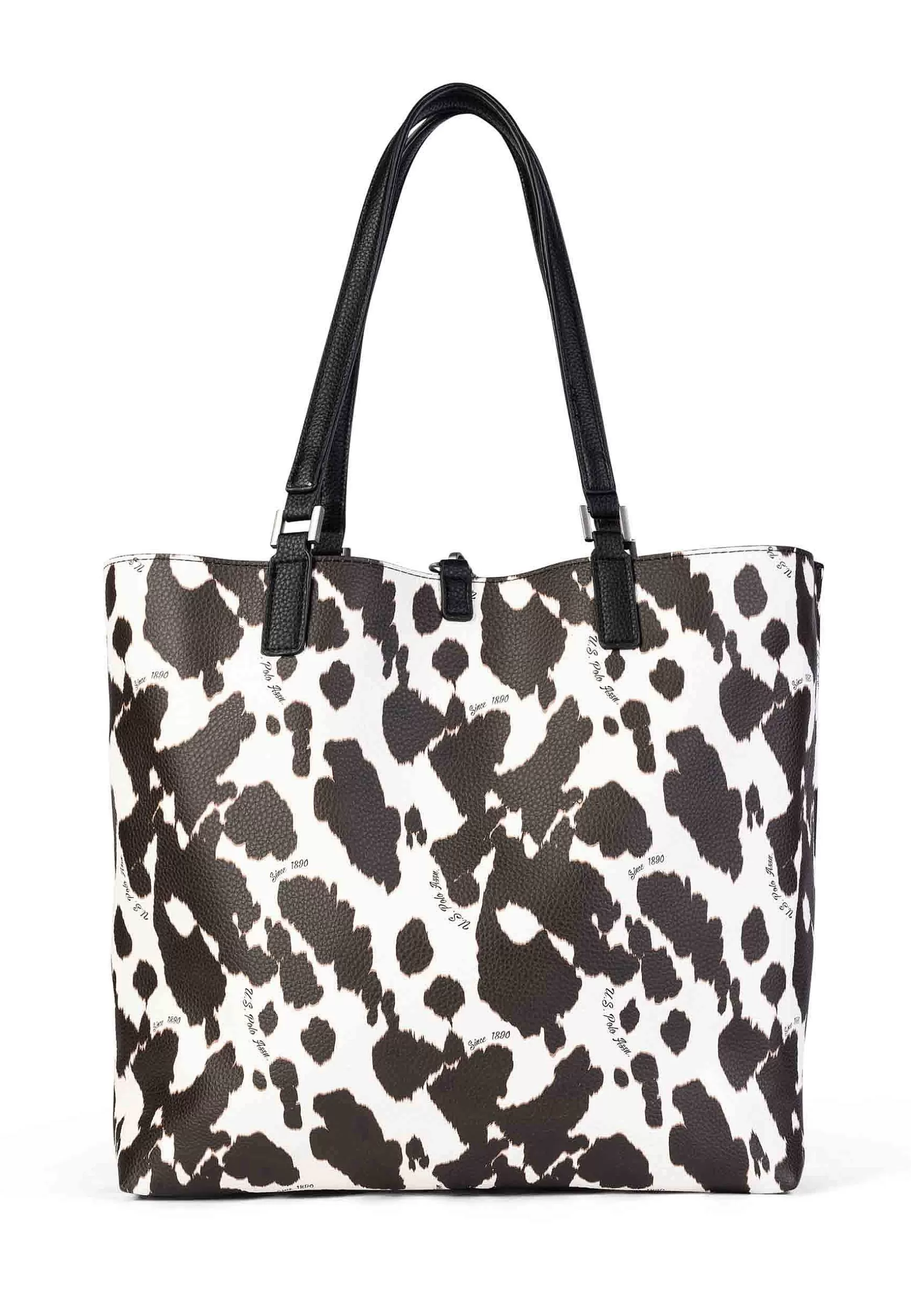 Borsa Donna Reverse A Spalla In Eco Pelle Nera Con Doppi Manici Rogersville Shopping*U.S. Polo Assn Discount