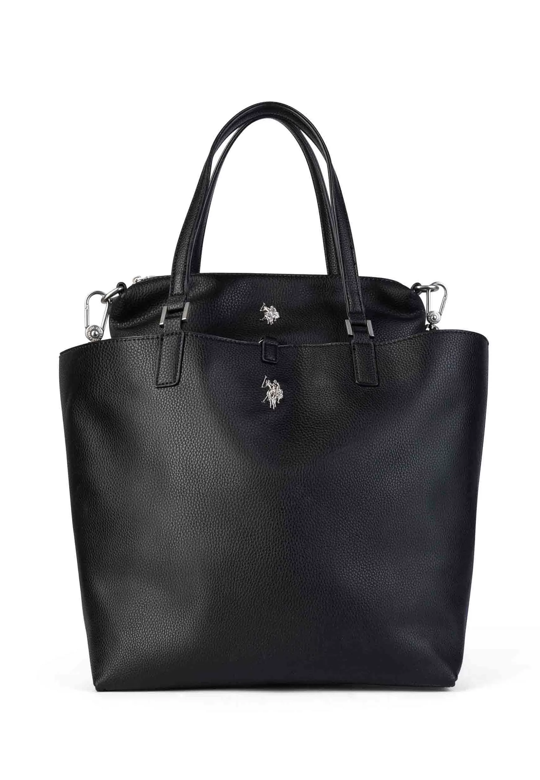 Borsa Donna Reverse A Spalla In Eco Pelle Nera Con Doppi Manici Rogersville Shopping*U.S. Polo Assn Discount