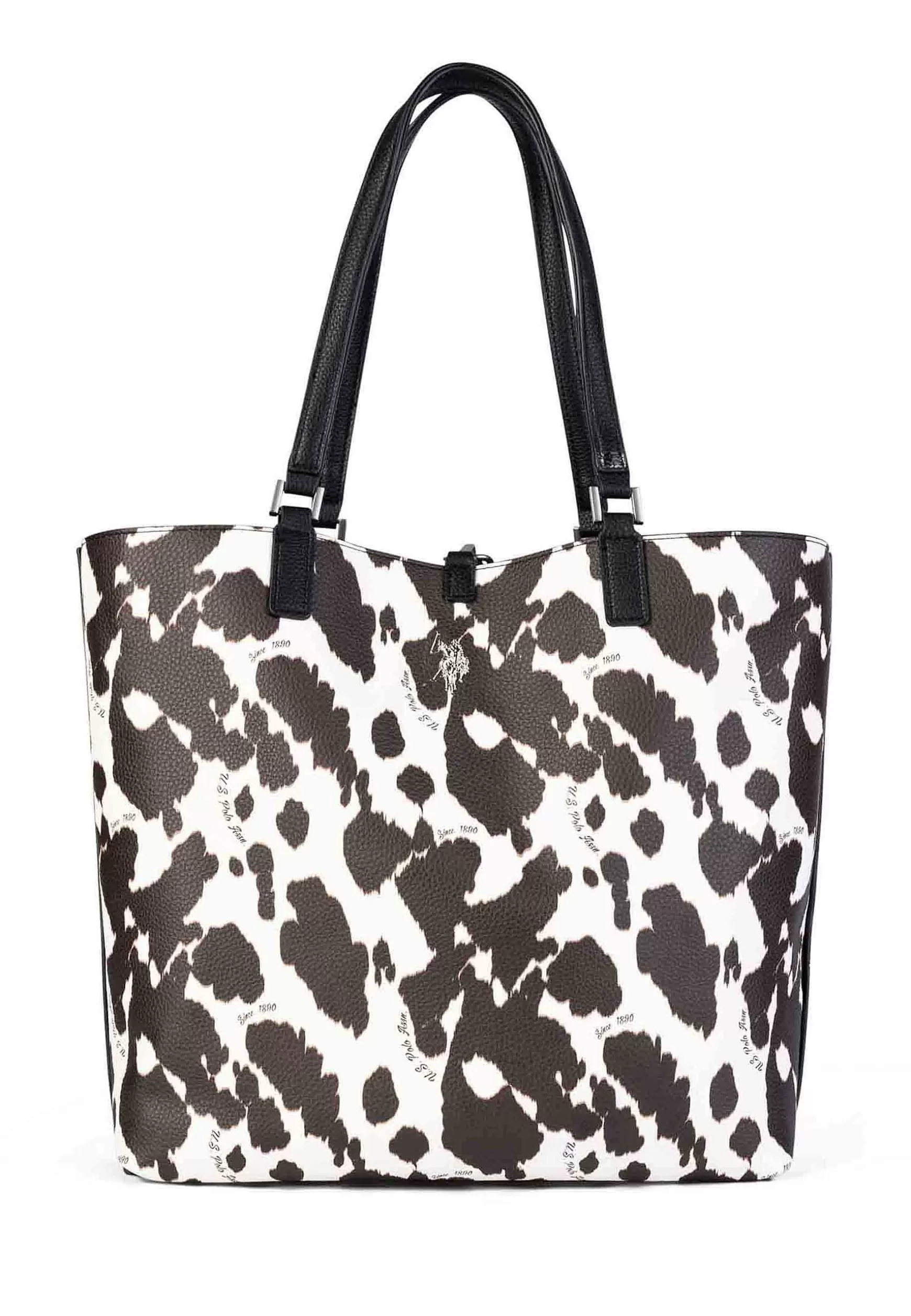 Borsa Donna Reverse A Spalla In Eco Pelle Nera Con Doppi Manici Rogersville Shopping*U.S. Polo Assn Discount