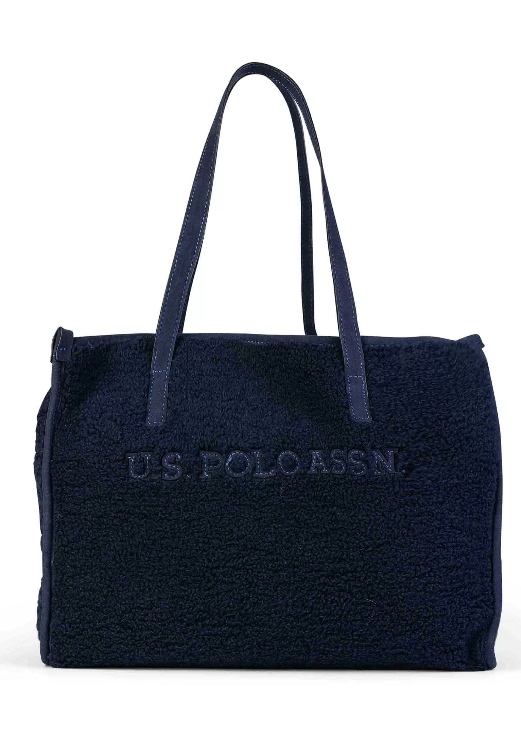 Borsa Donna Tote A Spalla In Teddy Blu Sussex Shopping*U.S. Polo Assn Outlet